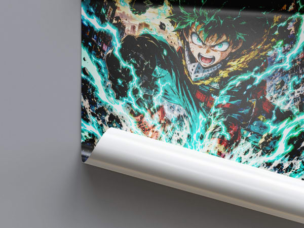 Izuku Midoriya — Explosive Battle | My Hero Academia Poster