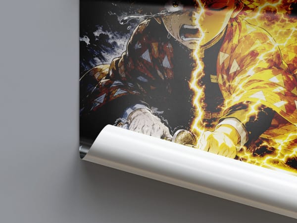 Zenitsu Agatsuma — Thunderclap and Flash | Demon Slayer Poster
