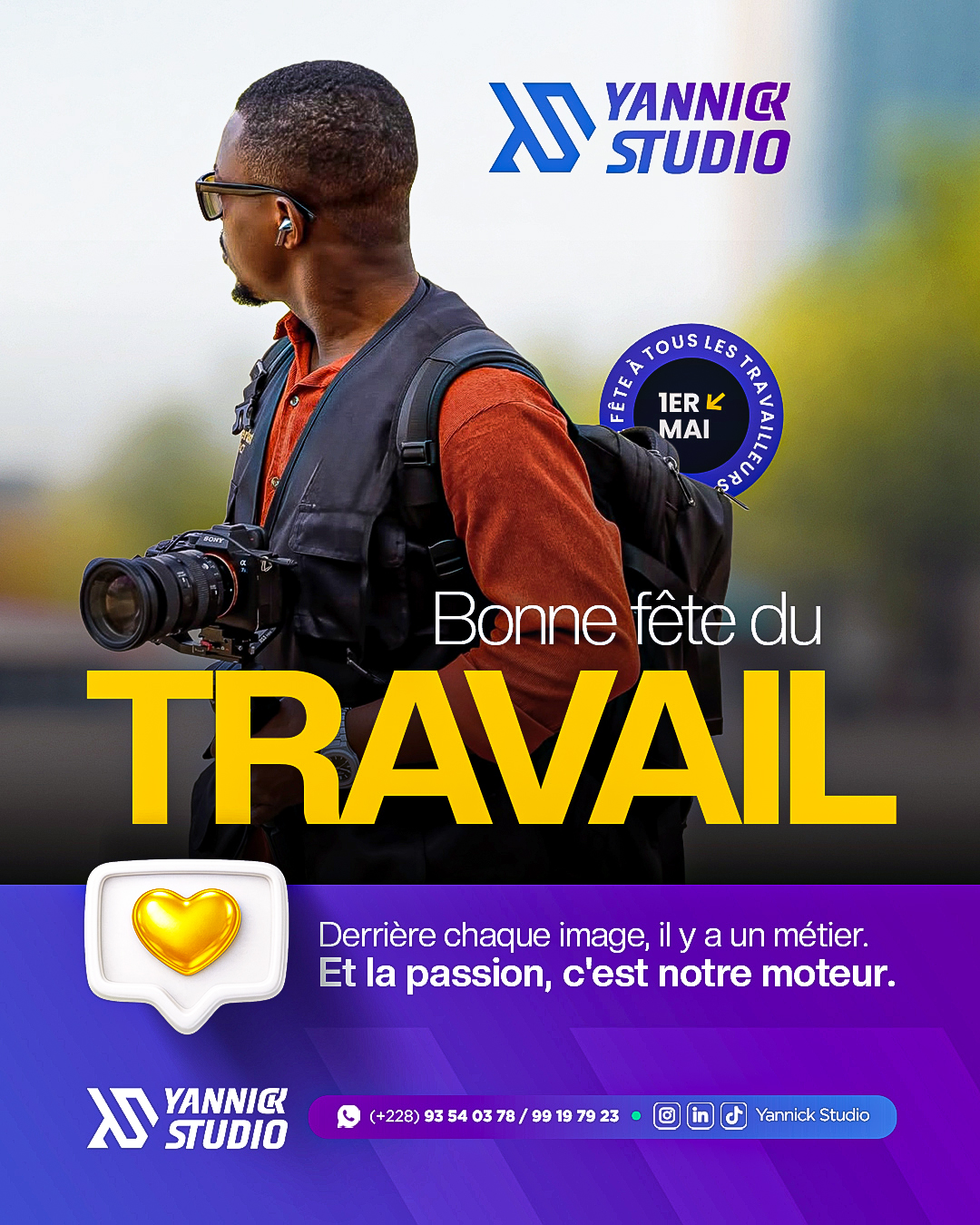 Les Artisans de l'Image : Passion & Métier : campagne Yannick Studio