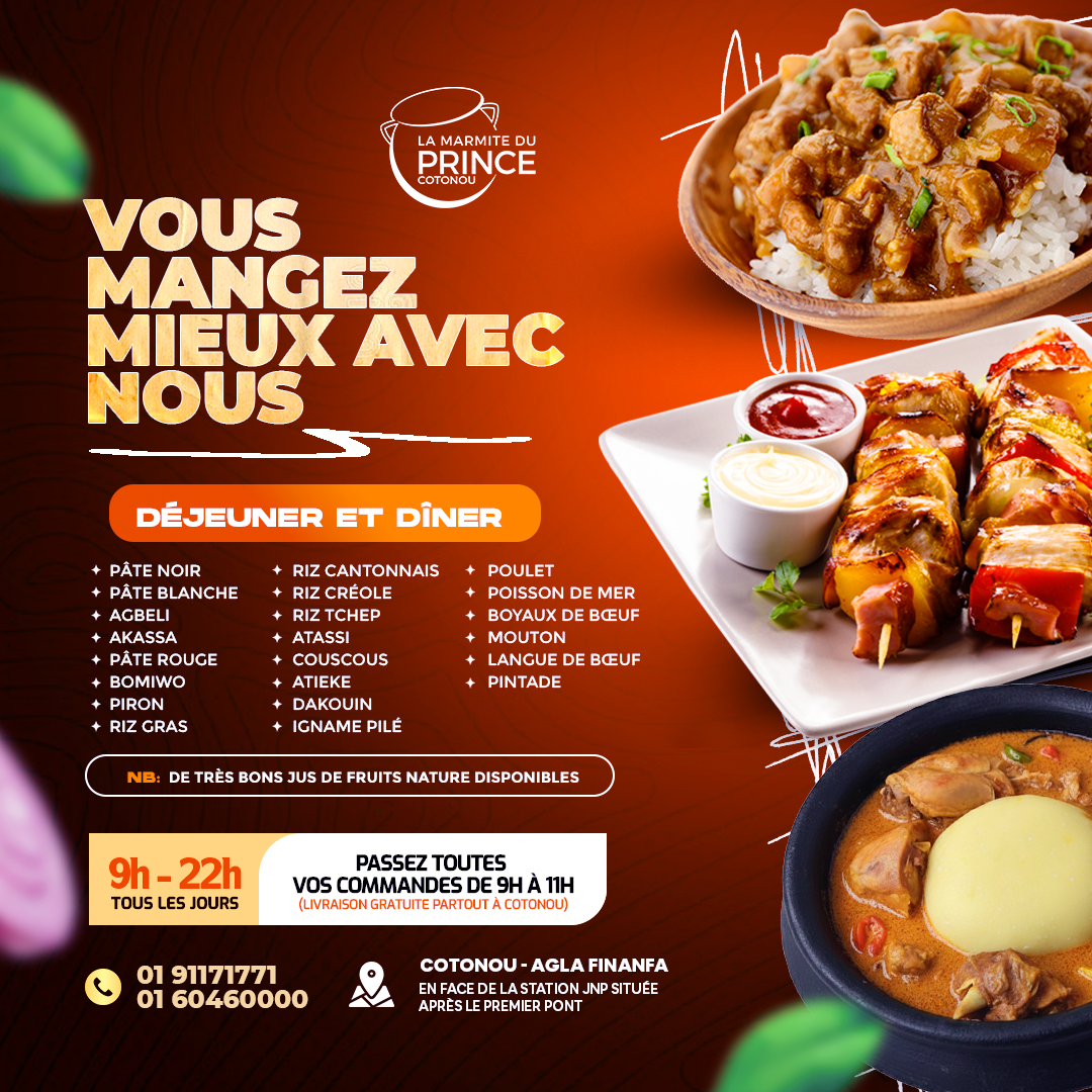 Présentation de Menu : campagne La Marmite du Prince