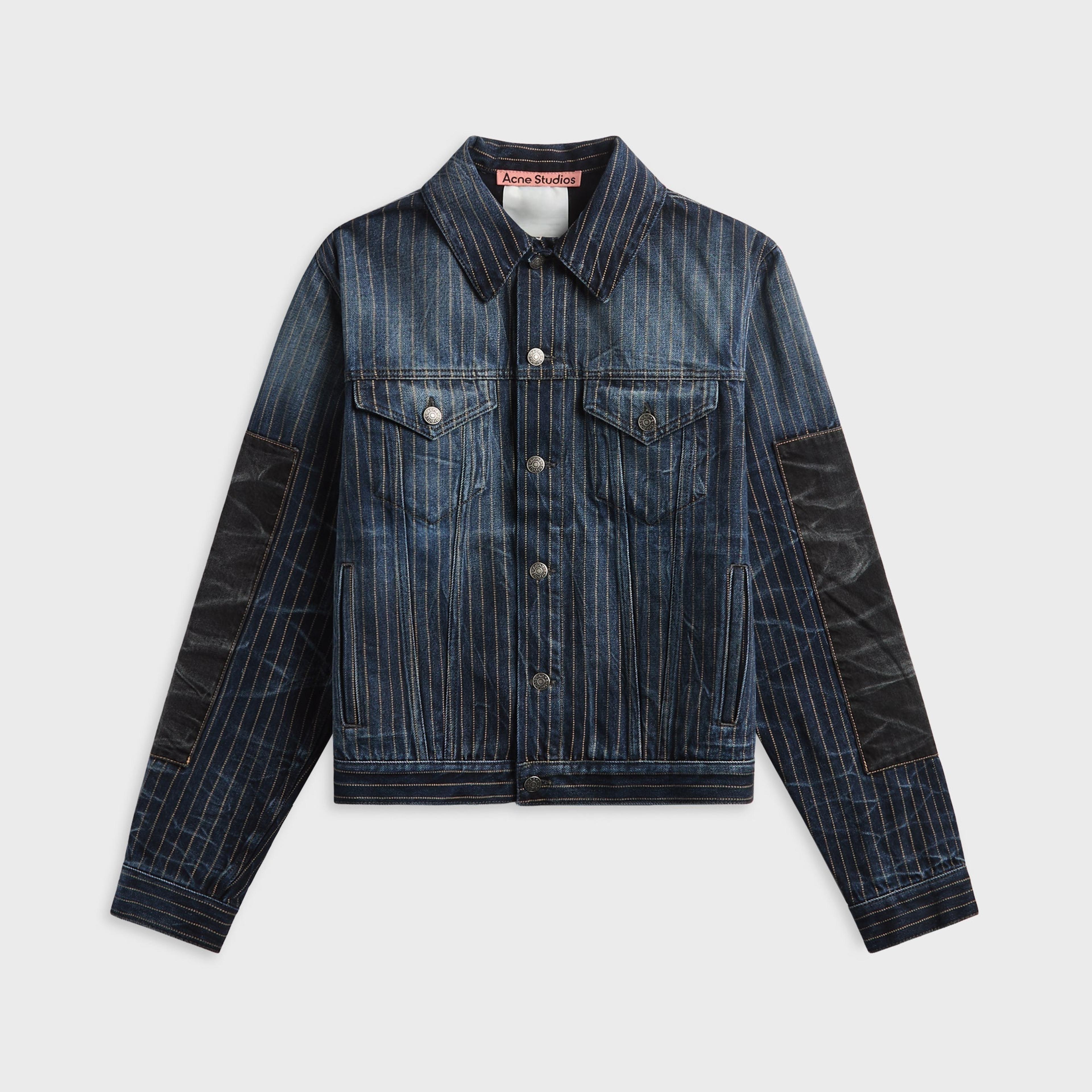 Acne Studios Patchwork Denim Jacket - Blue / Black
