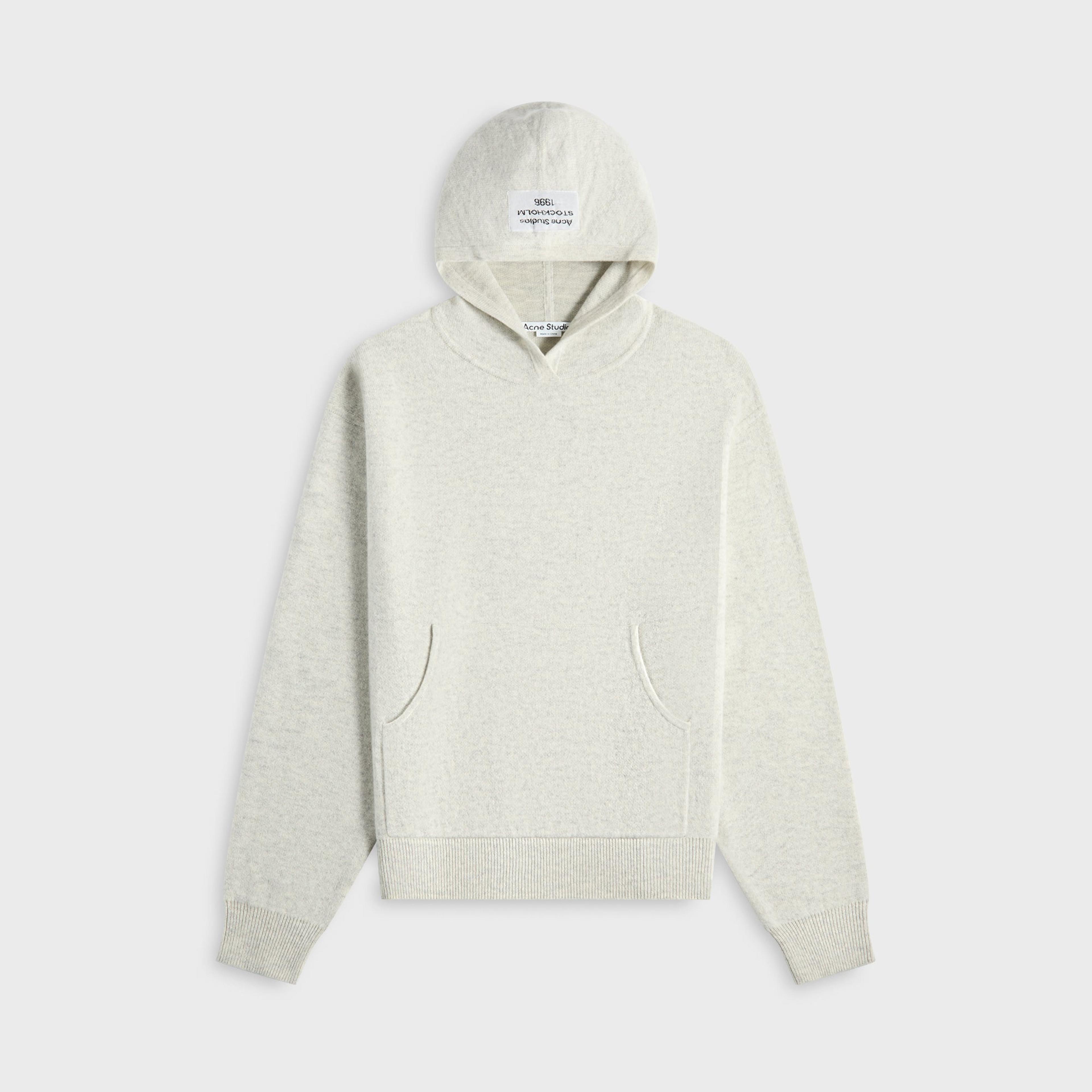 Acne Studios Cashmere Hoodie - Light Grey Melange