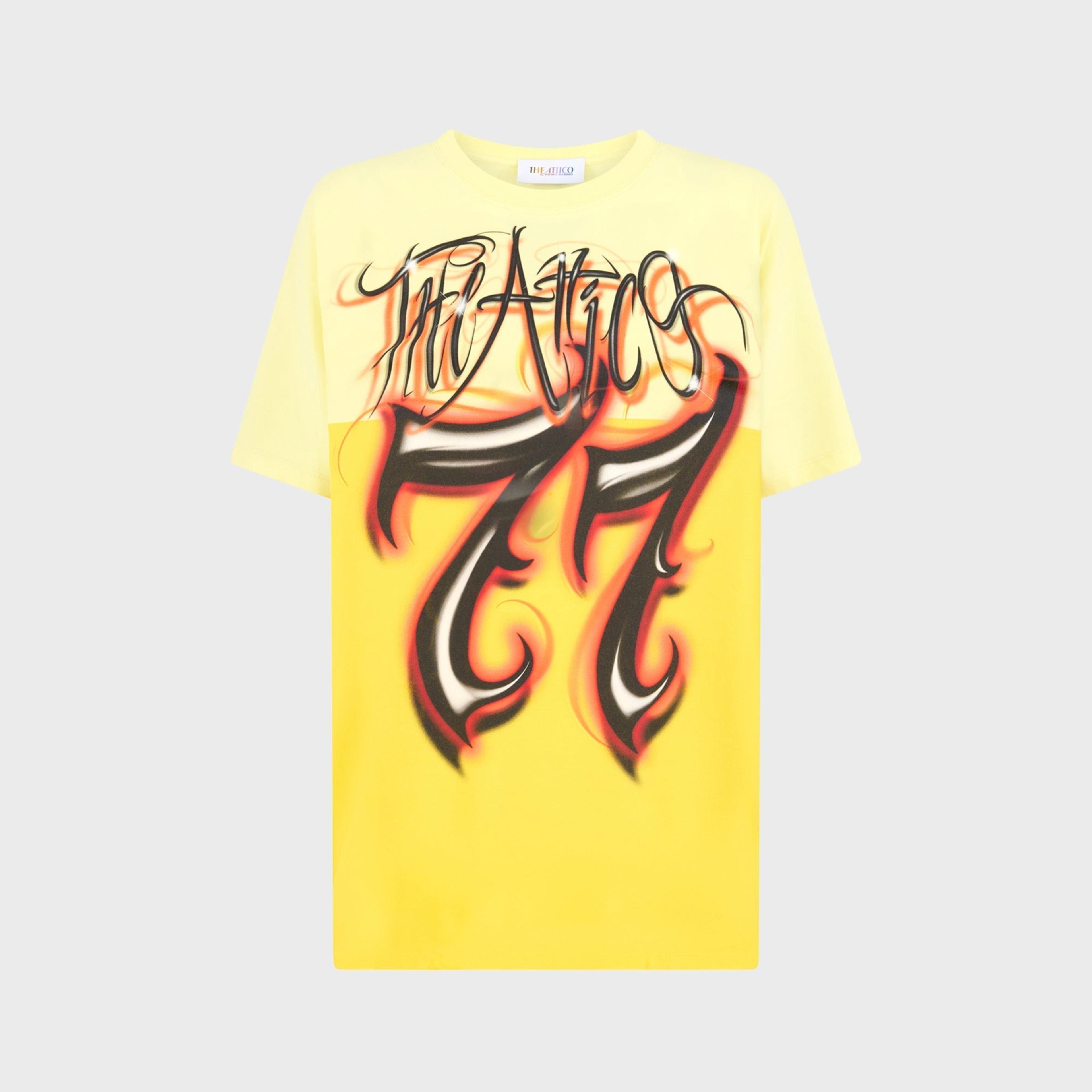 The Attico Graphity Tee - Yellow / Multi