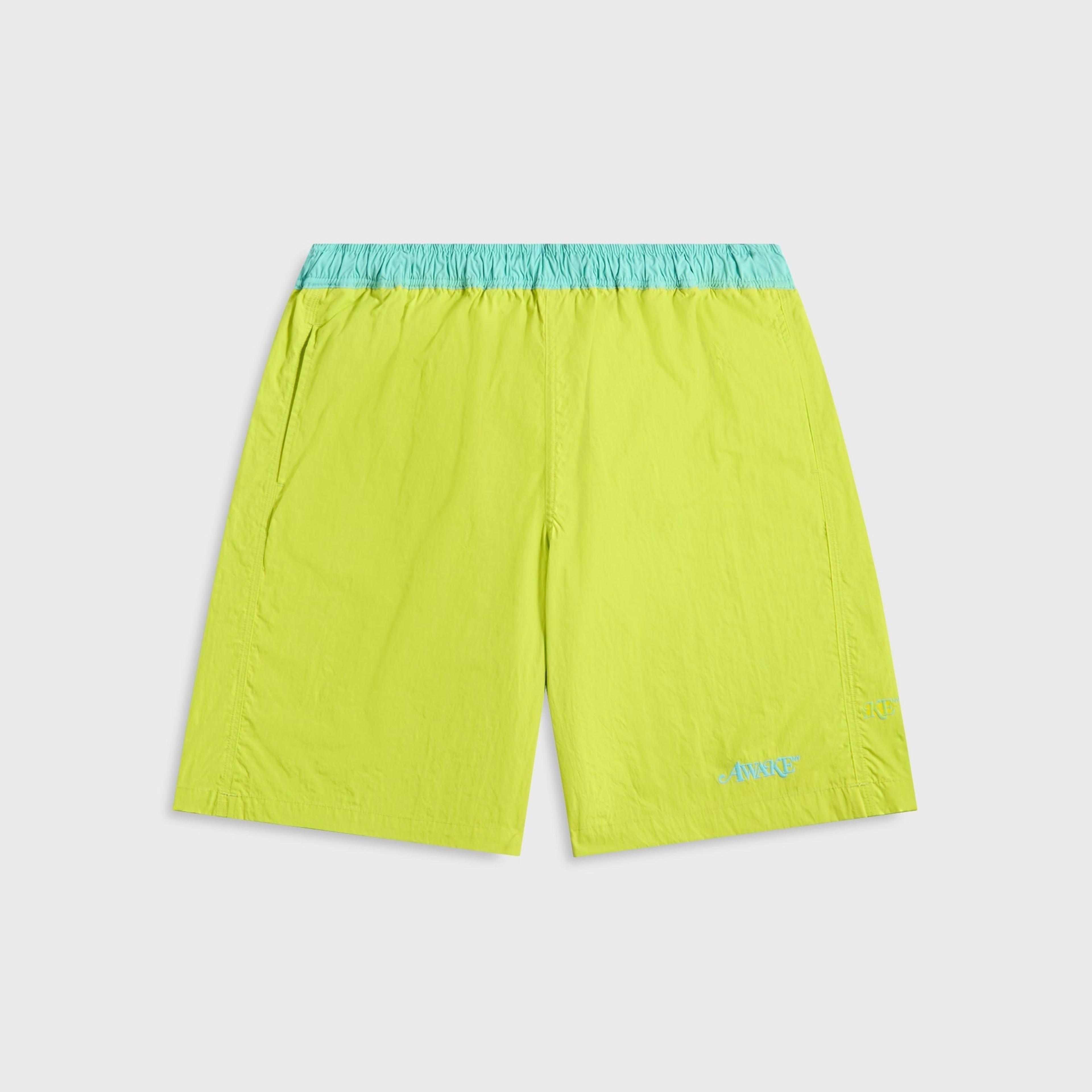 Awake NY Classic Logo Swim Trunk - Lime Green