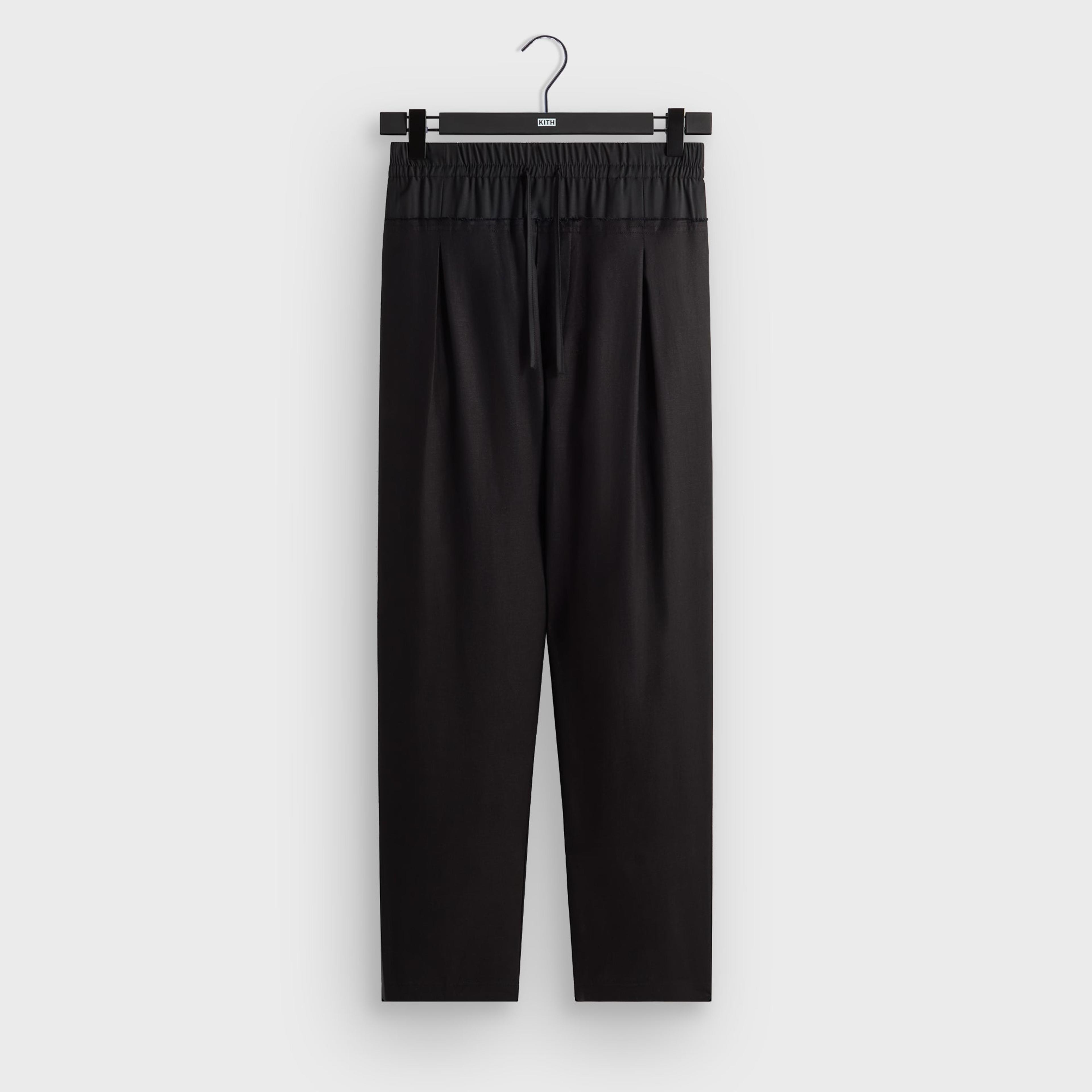 &Kin Linen Viscose Twill Emil Pant - Black