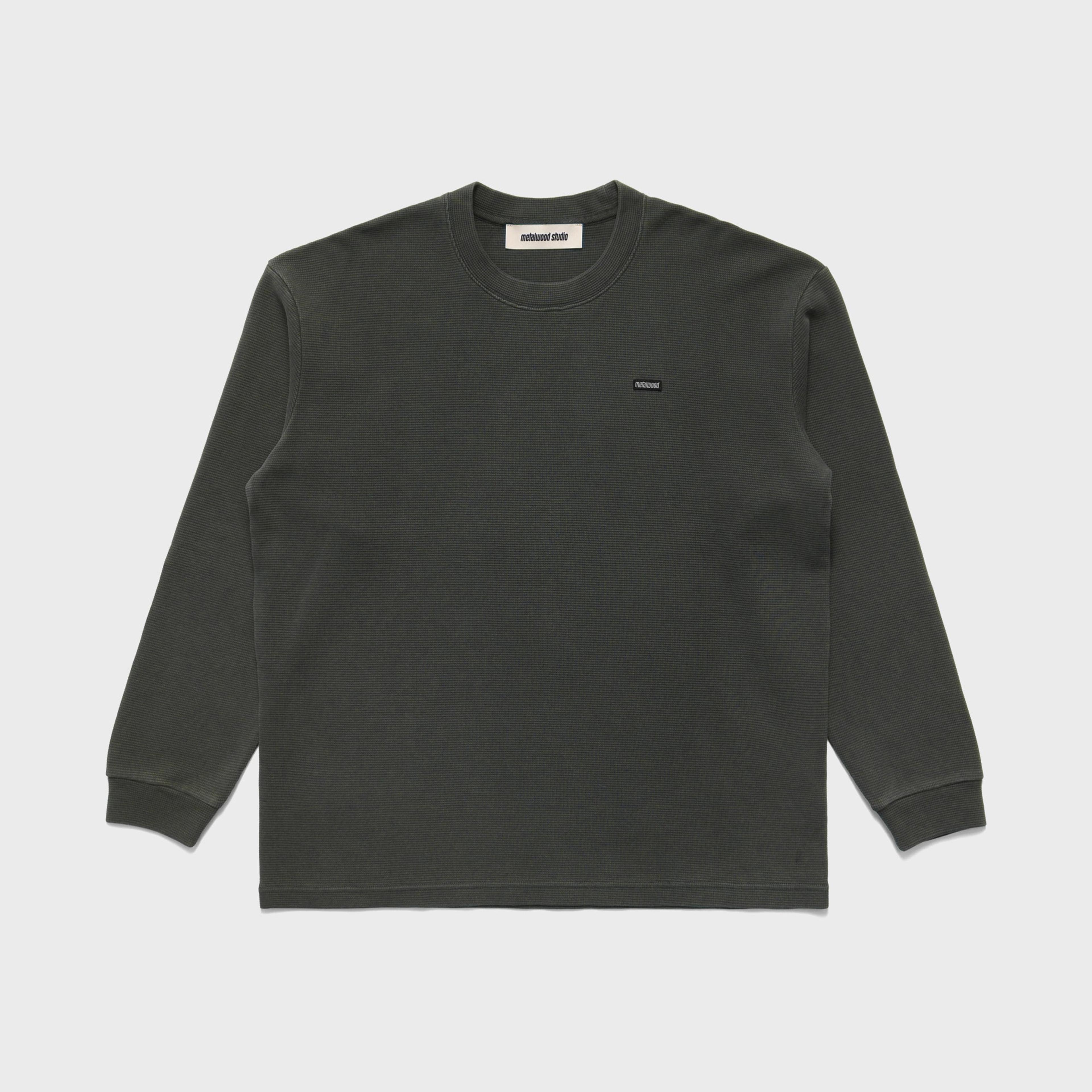 Metalwood Mini Metal Logo Long Sleeve Thermal Shirt - Tar