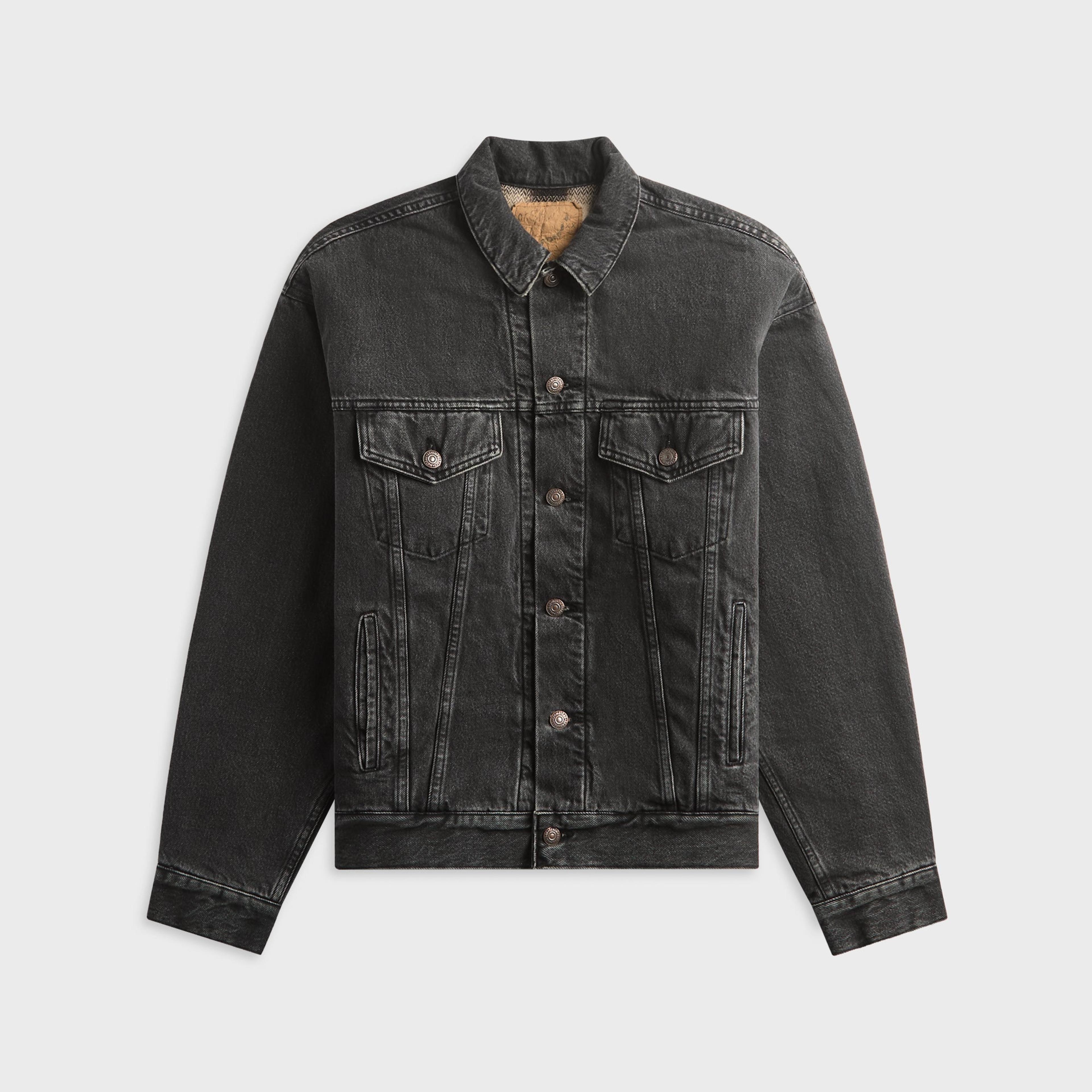 orSLOW Flannel Check Lining JK B.Denim Stone Shirt - Black / White