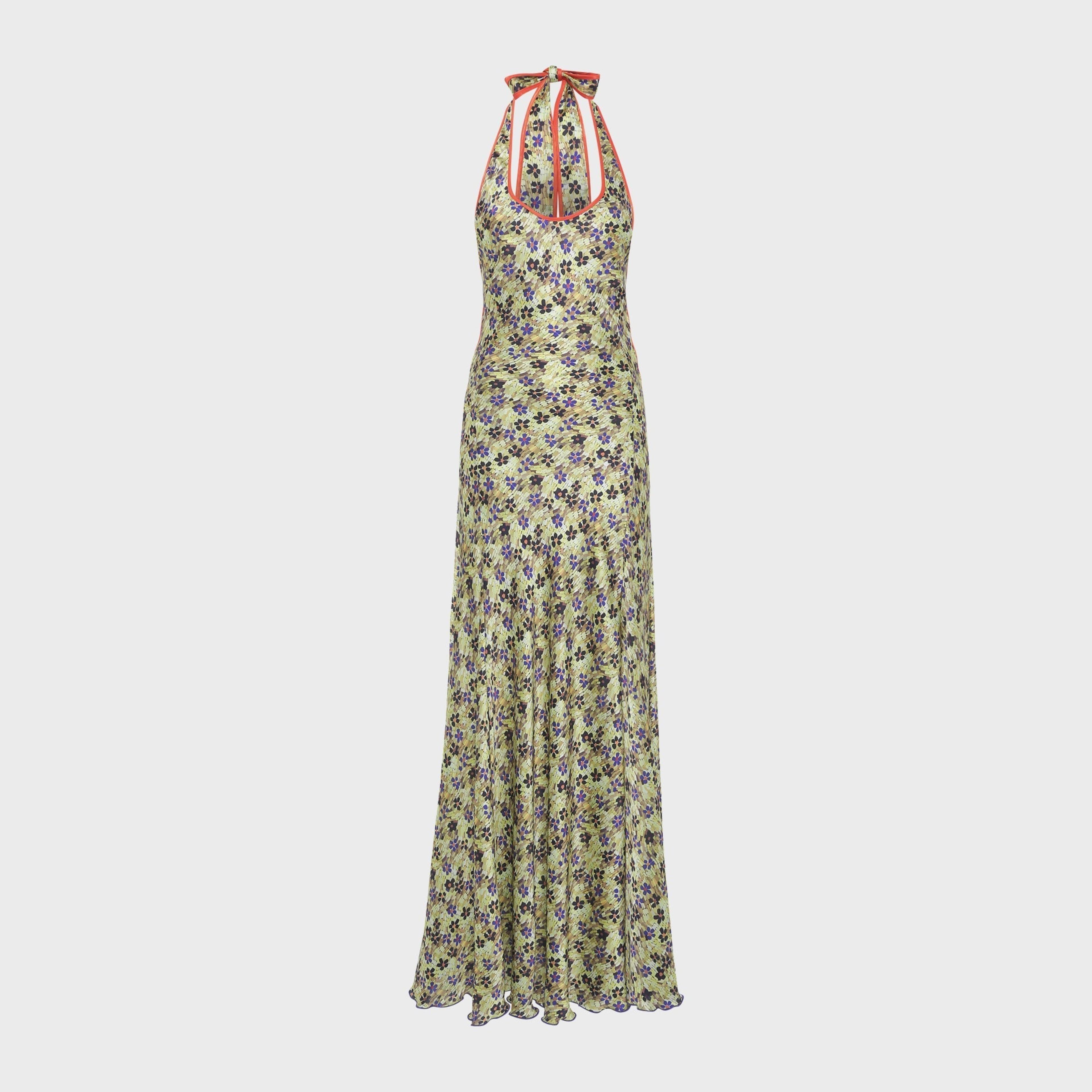 Siedres Samy Floral Print Open-Back Maxi Dress - Multi