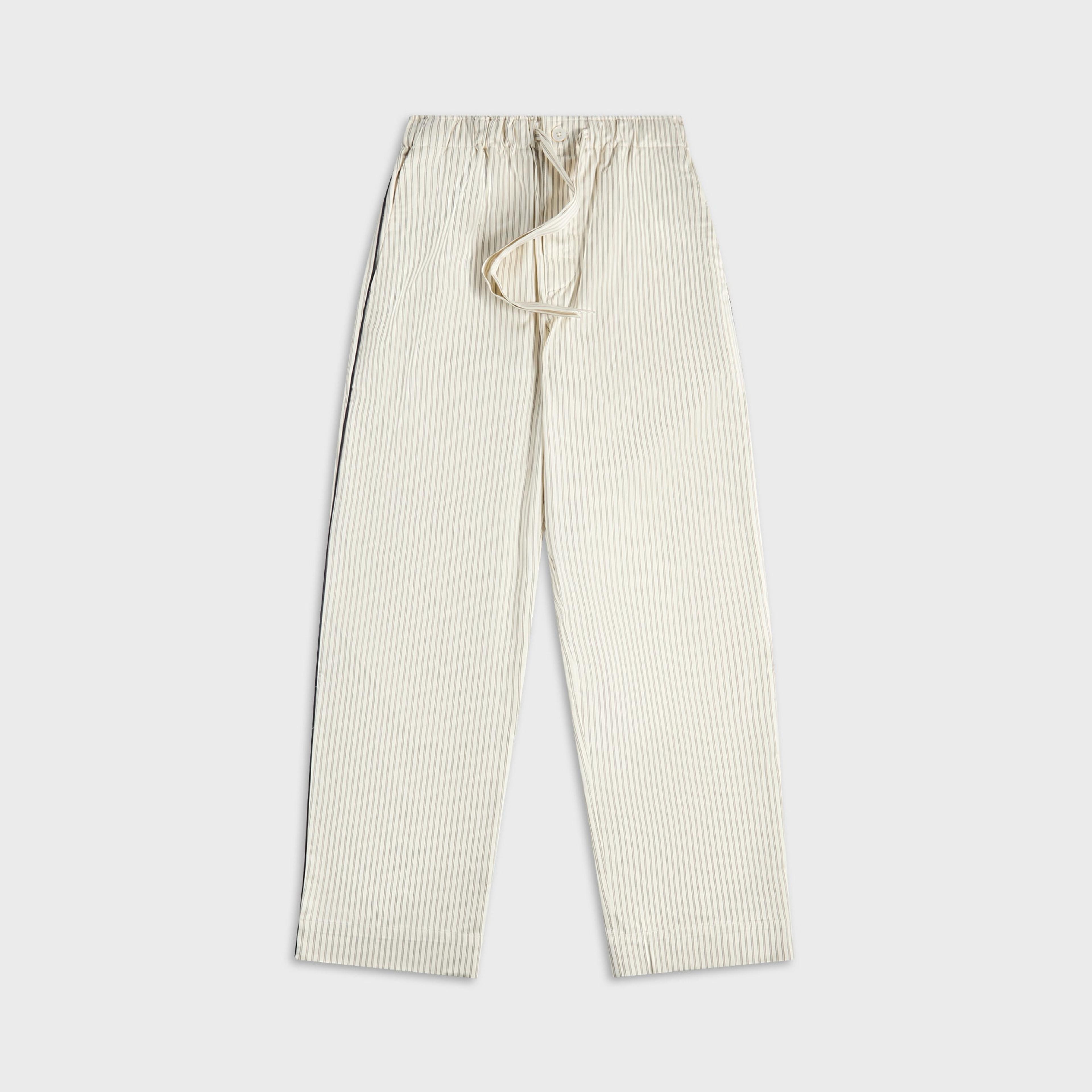 Tekla Sateen Pyjama Pant - Brown Pin Stripes