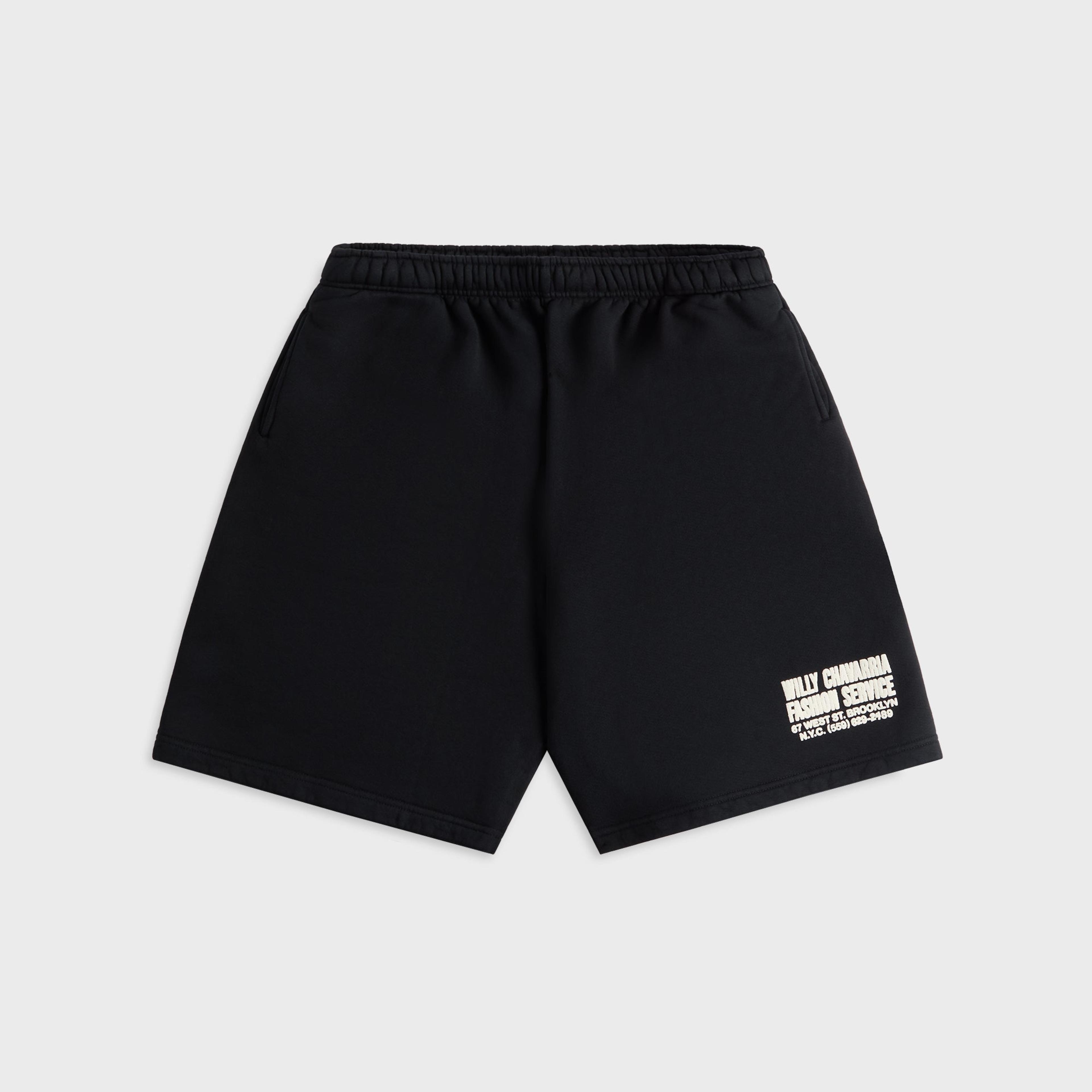 Willy Chavarria Fashion Services Buffalo Sweatshort - Black