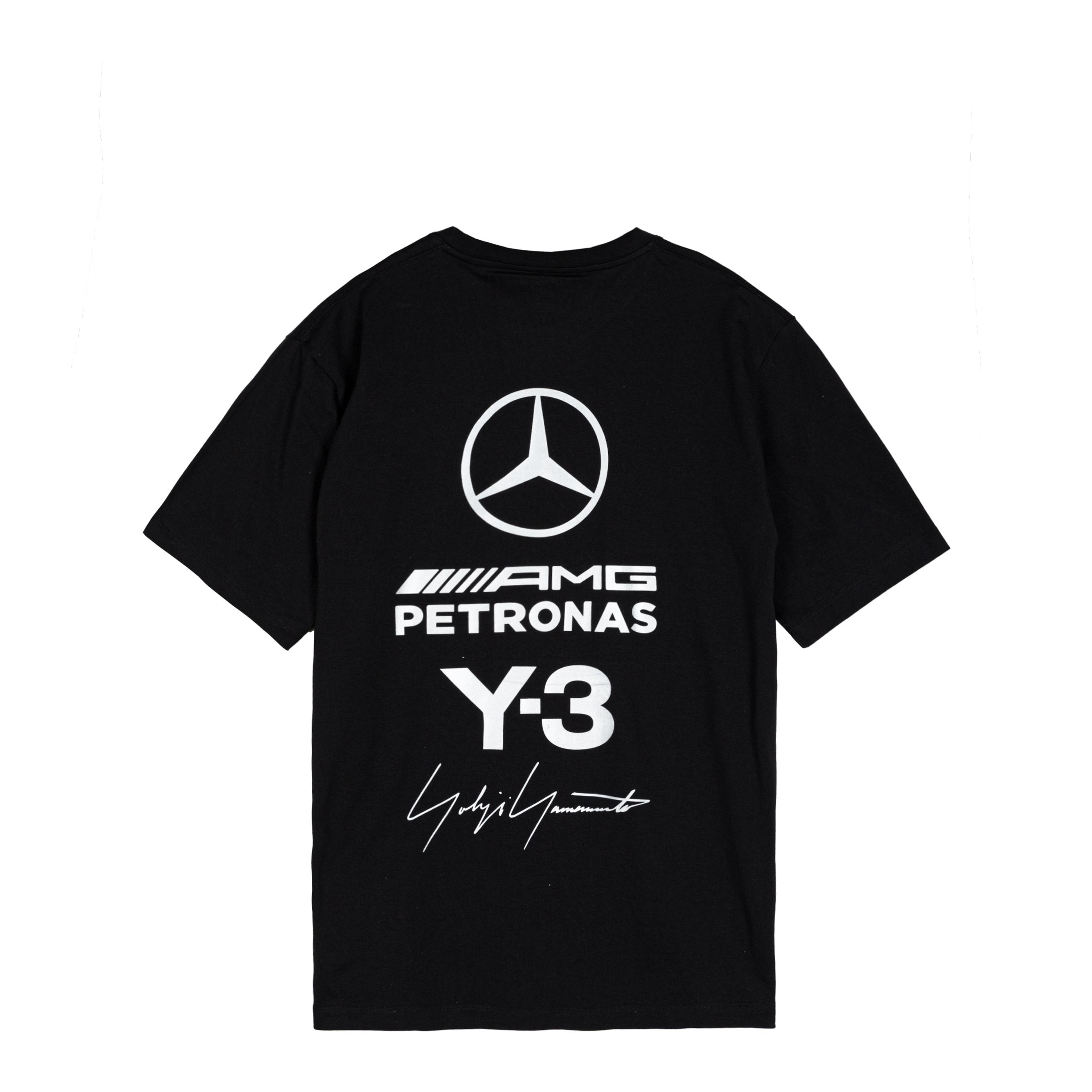 Adidas Y-3 x Mercedes-AMG PETRONAS F1 Team Logo Stack Short Sleeve Tee