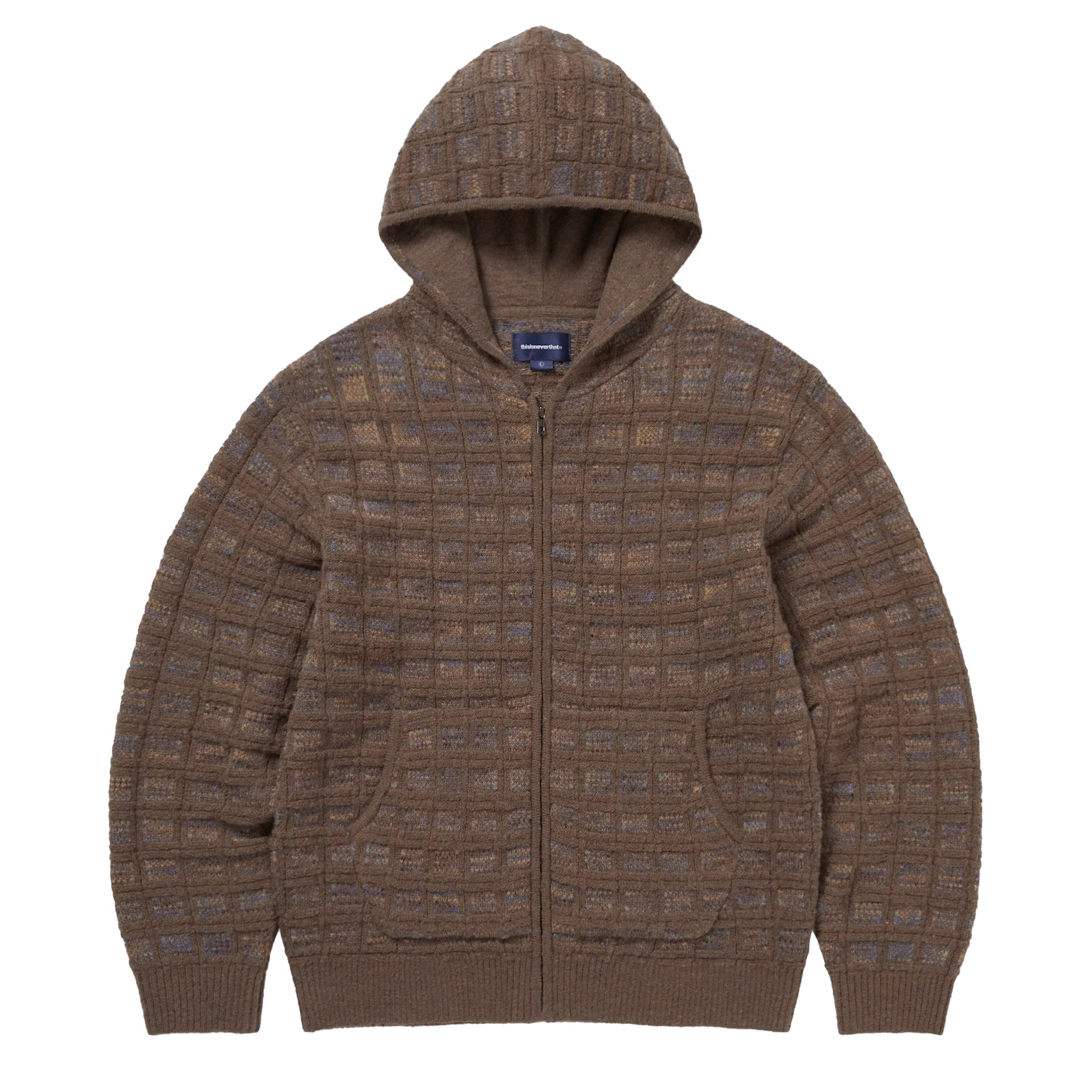 thisisneverthat	Textured Knit Zip Hoodie