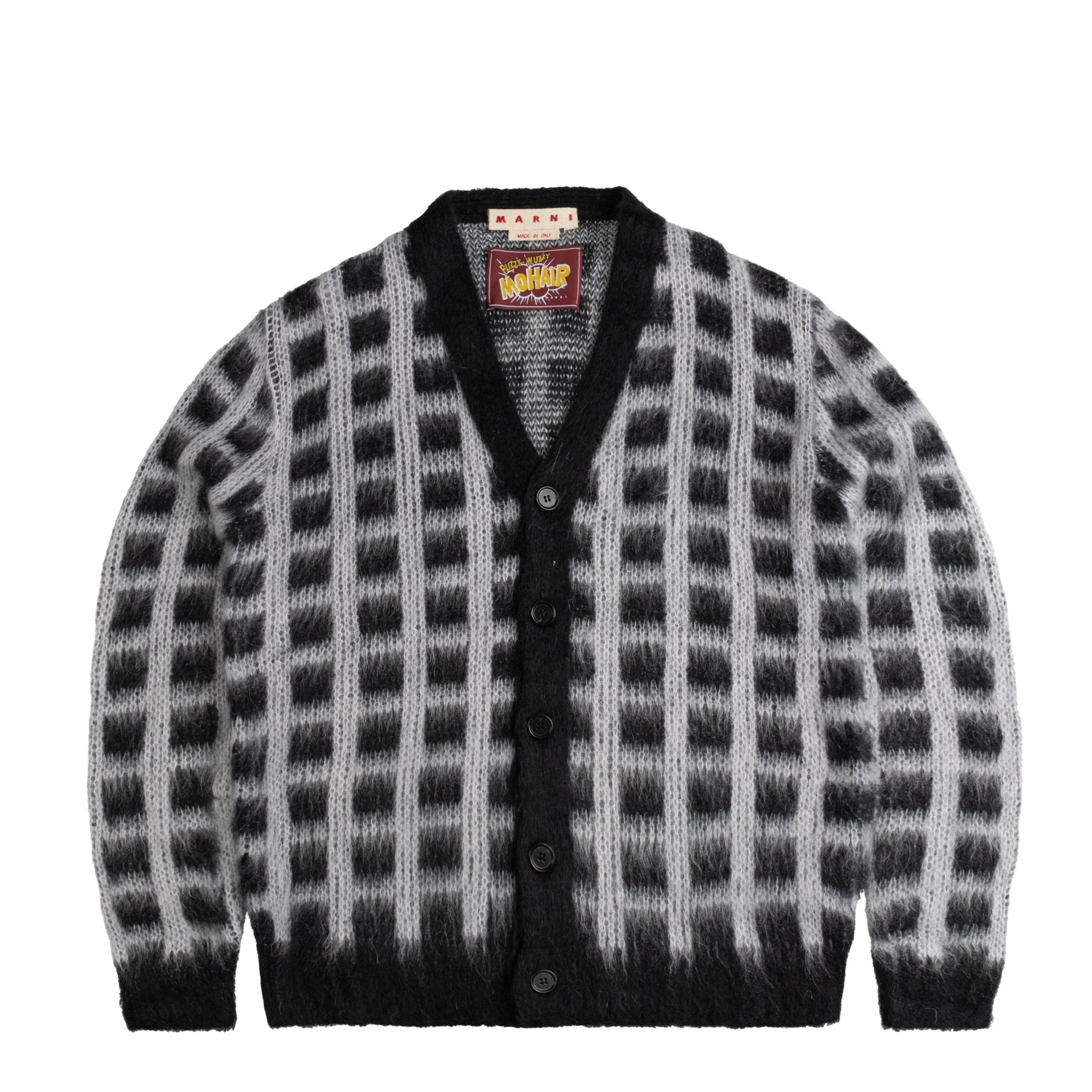 Marni Brushed Check Fuzzy Wuzzy Cardigan