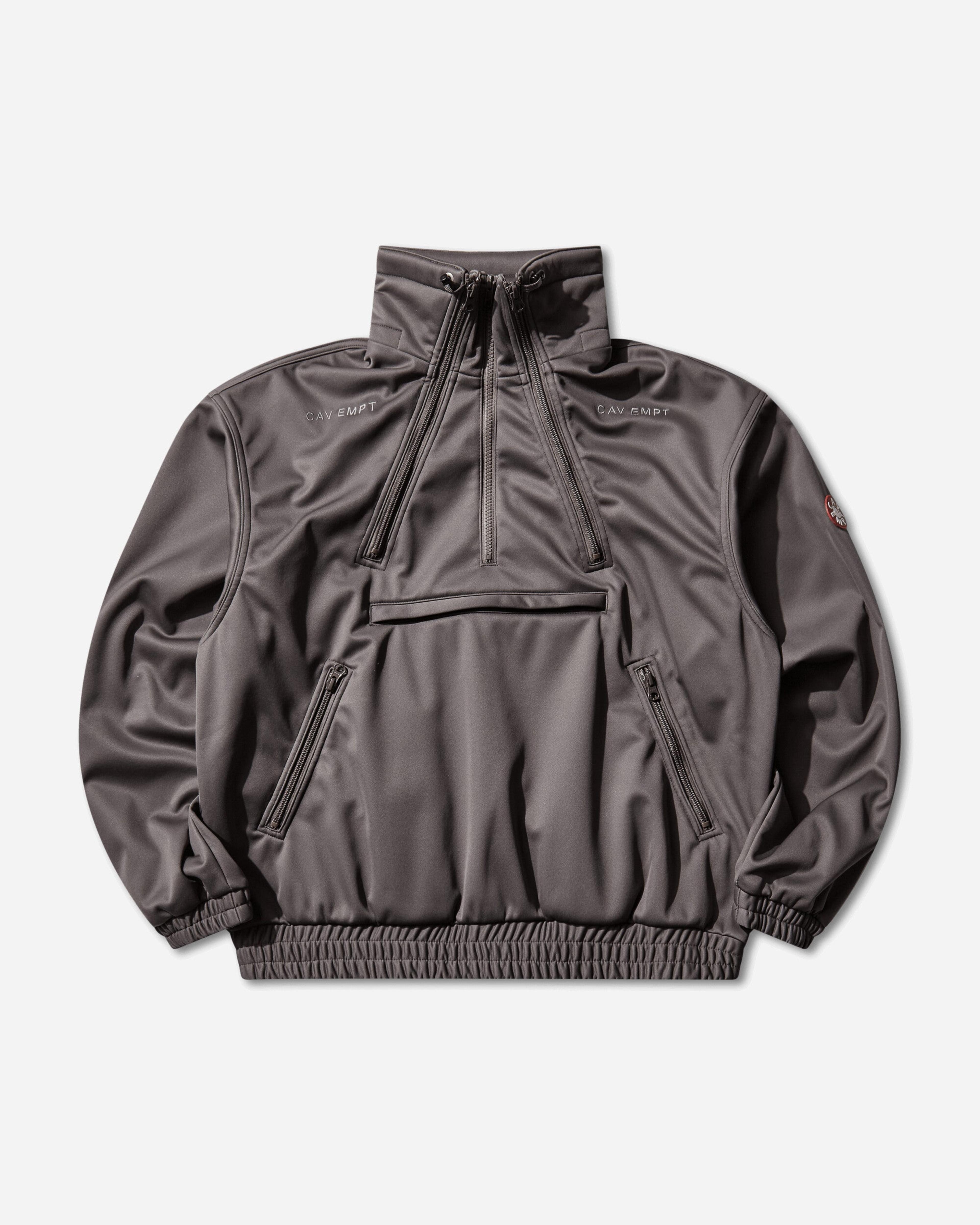 Men's Fleece Back Half Zip Jacket Grey