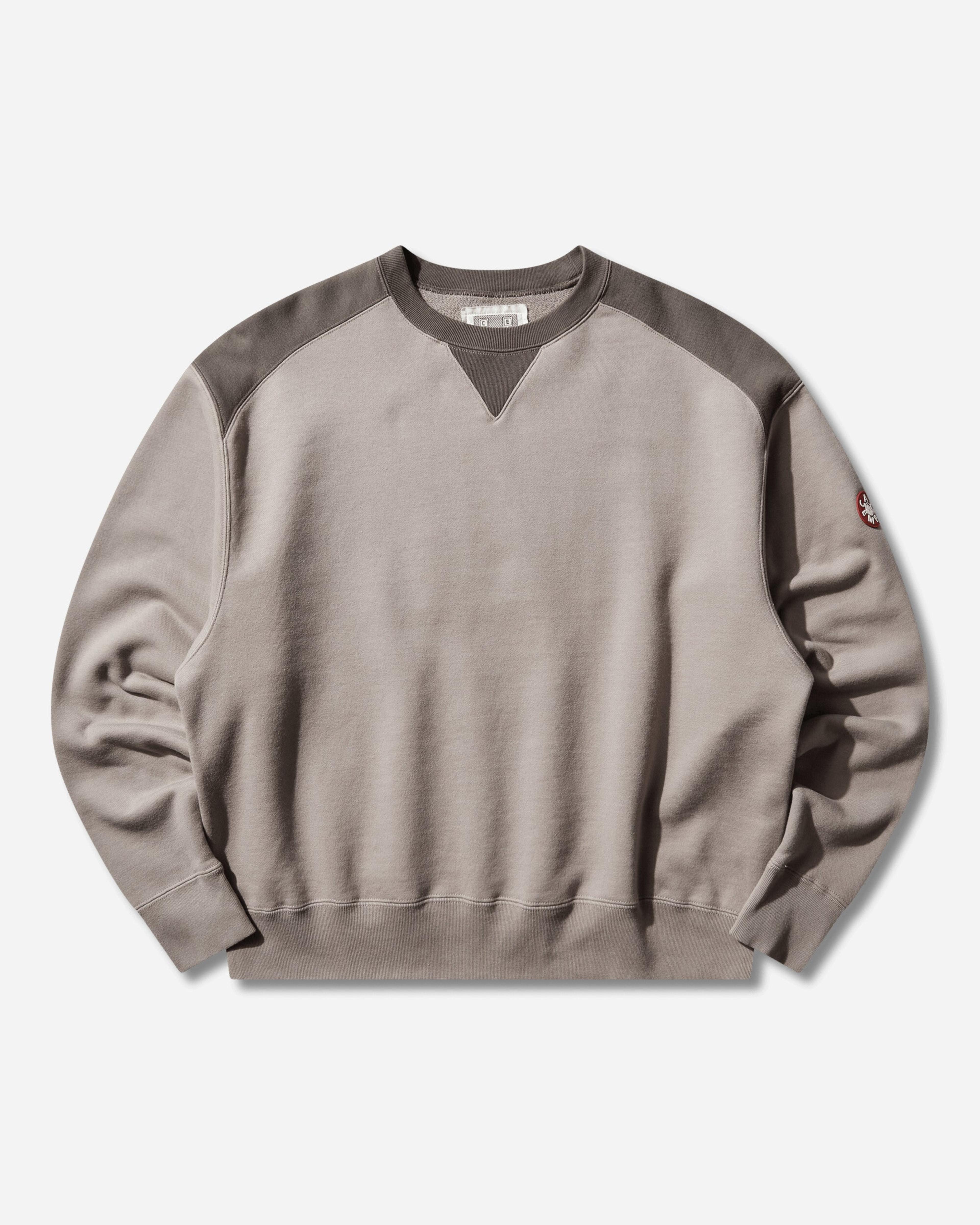 Men's Panel Shoulder Crewneck Sweatshirt Beige