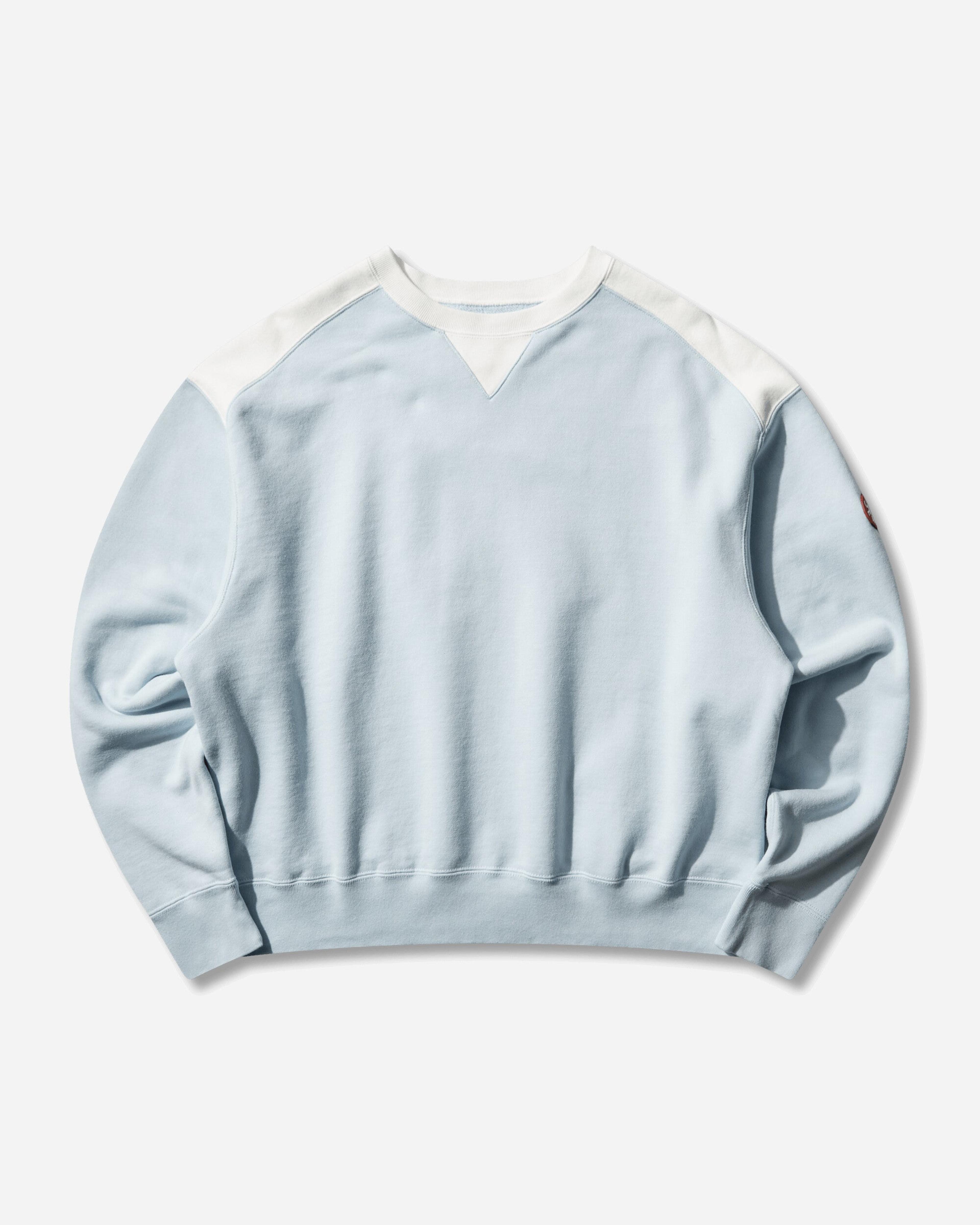 Men's Panel Shoulder Crewneck Sweatshirt Blue