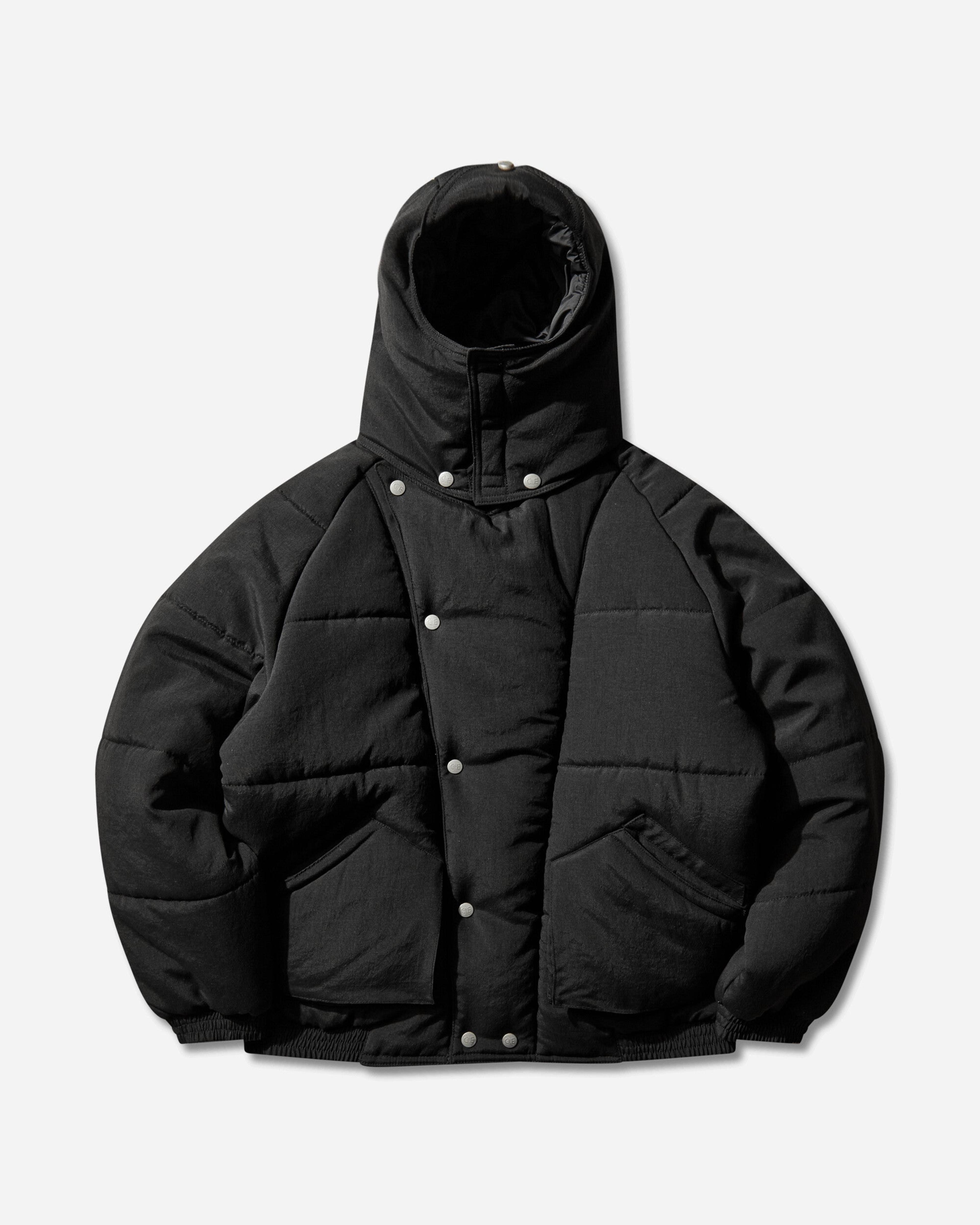 Men's Diagonal Flap Puff Jacket Black
