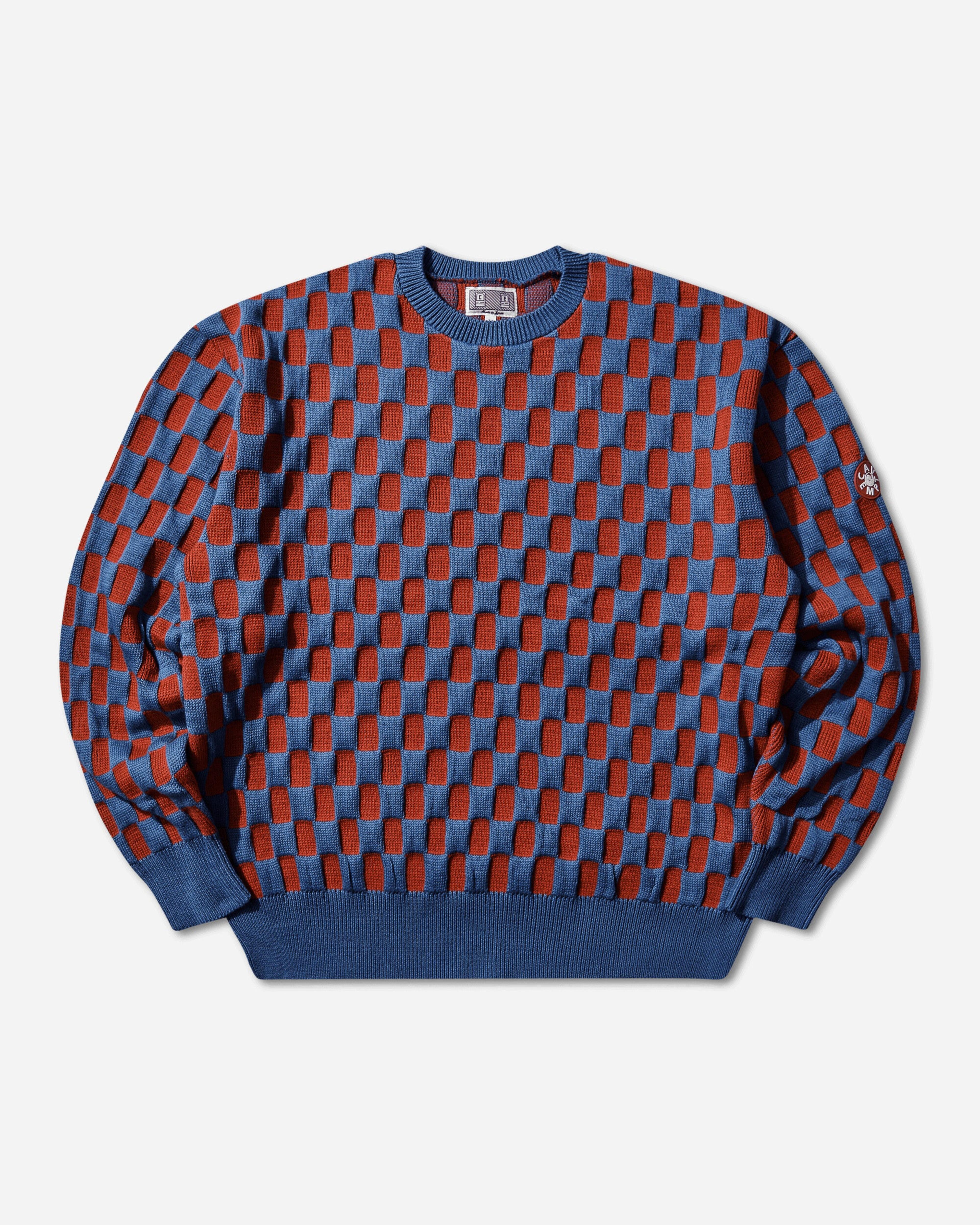 Men's Rectangular Block Knit Sweater Blue
