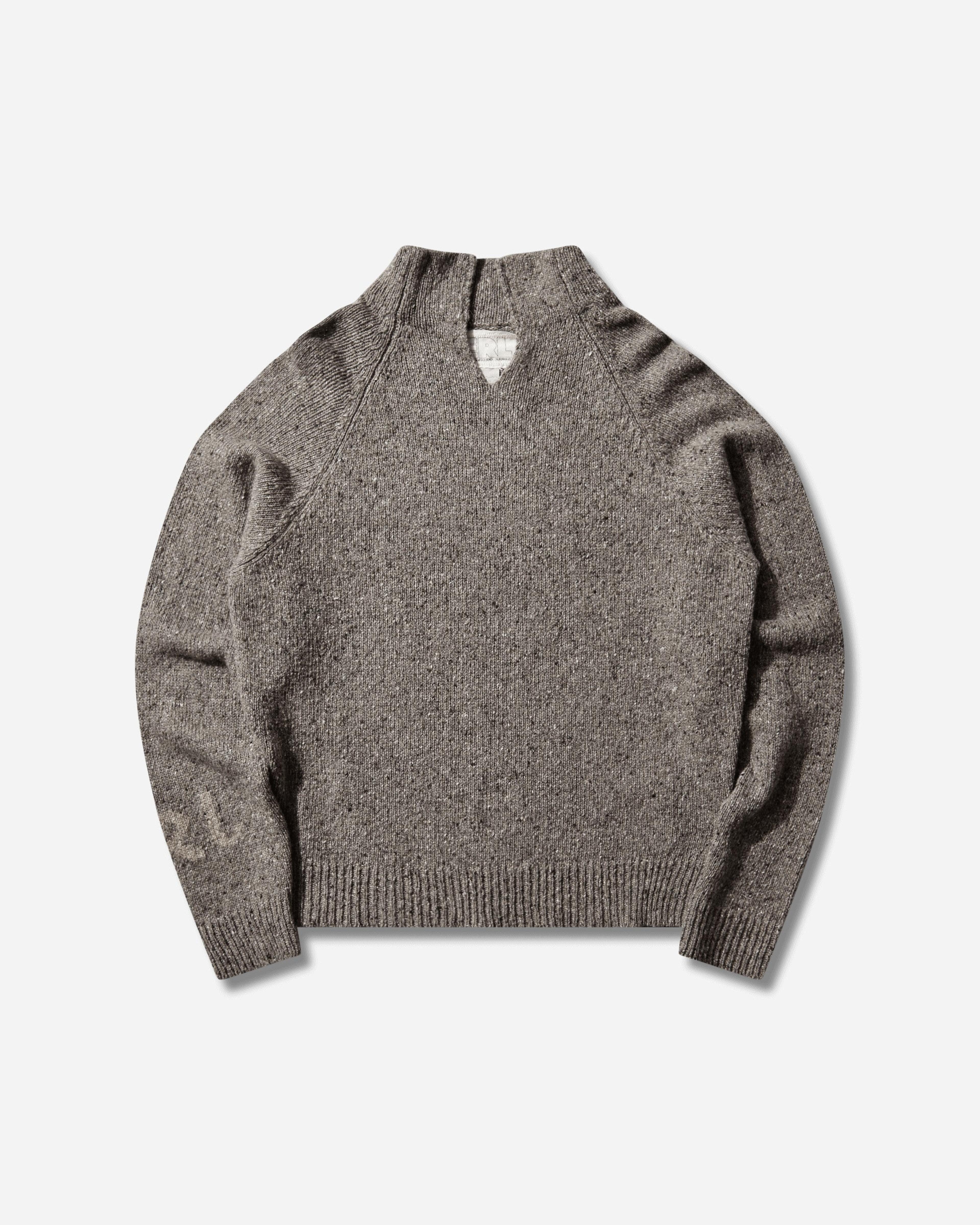 Men's Slit-Neck Sweater Grey
