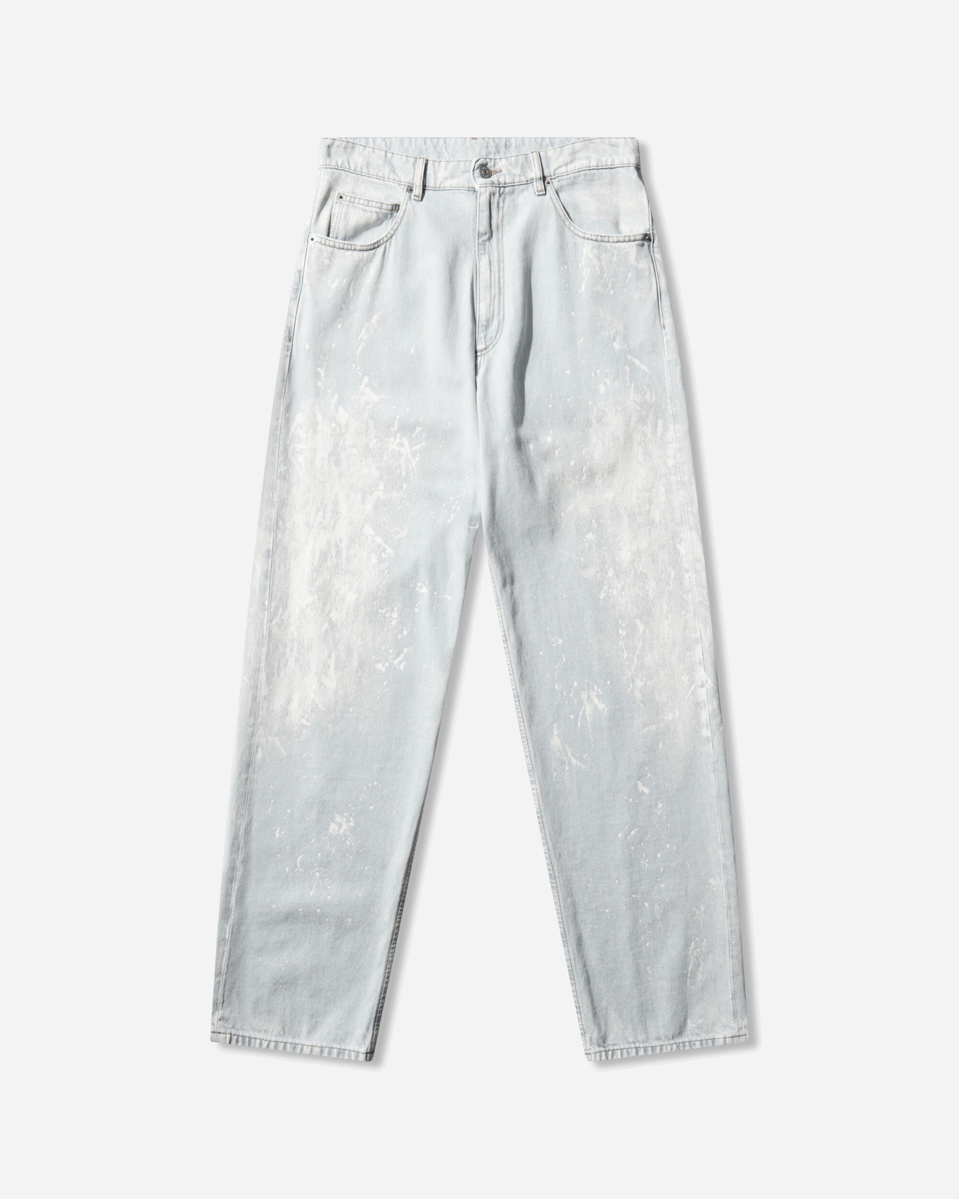 Men's Painted Straight Leg Jeans Medium Blue