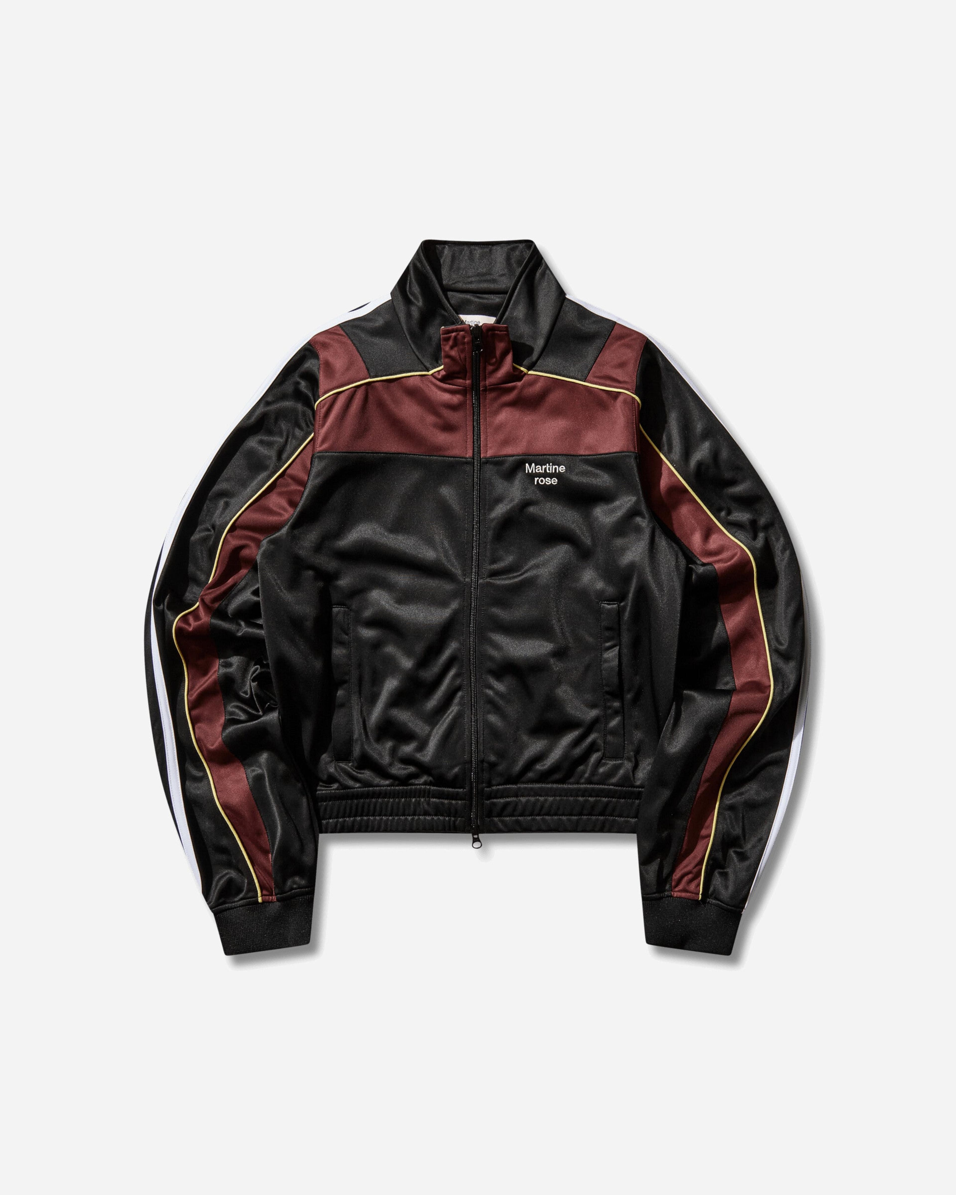 Shrunken Track Jacket Black / Burgundy