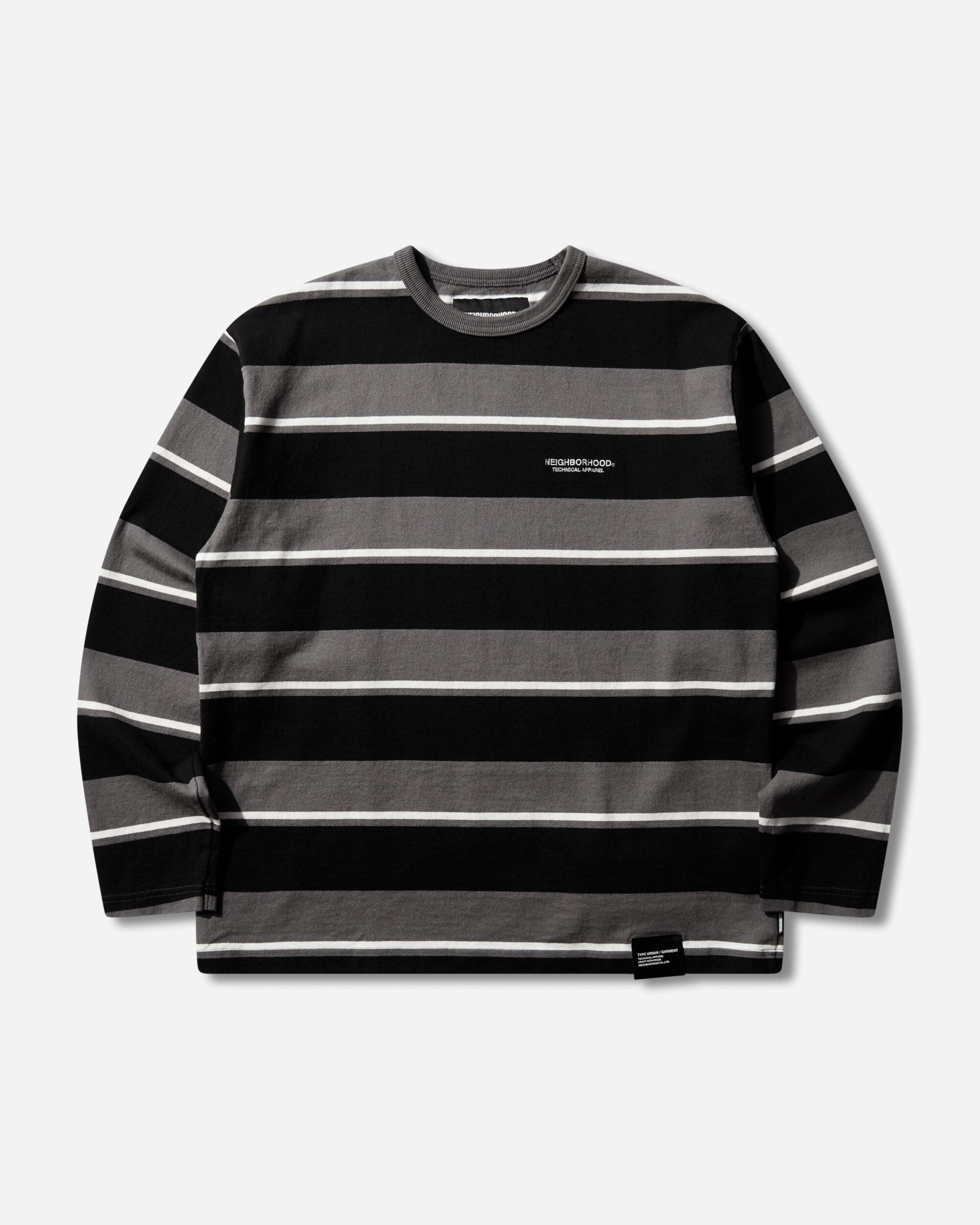 Men's Border Longsleeve T-Shirt Grey