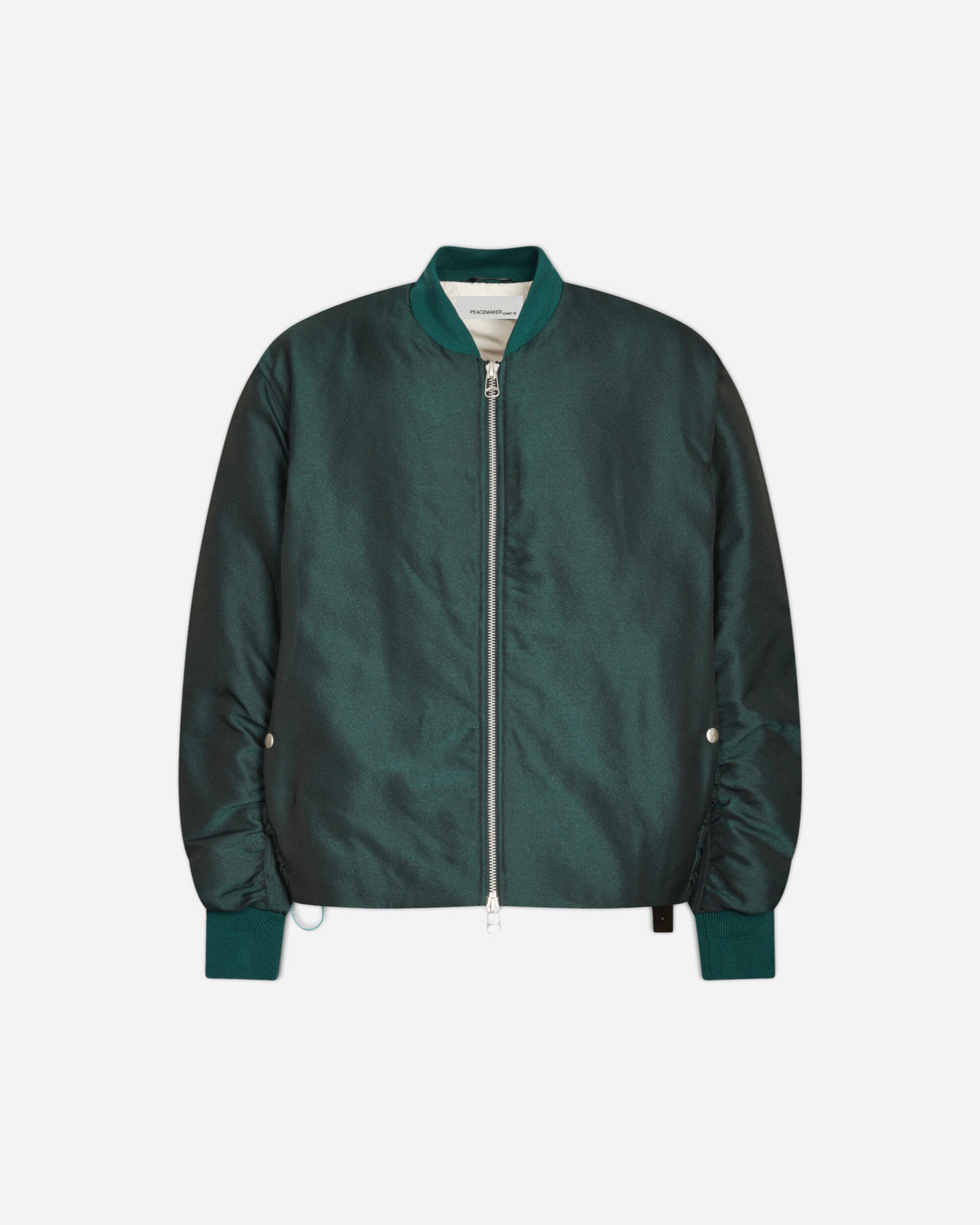 Men's Minimal Bomber Jacket Dark Green