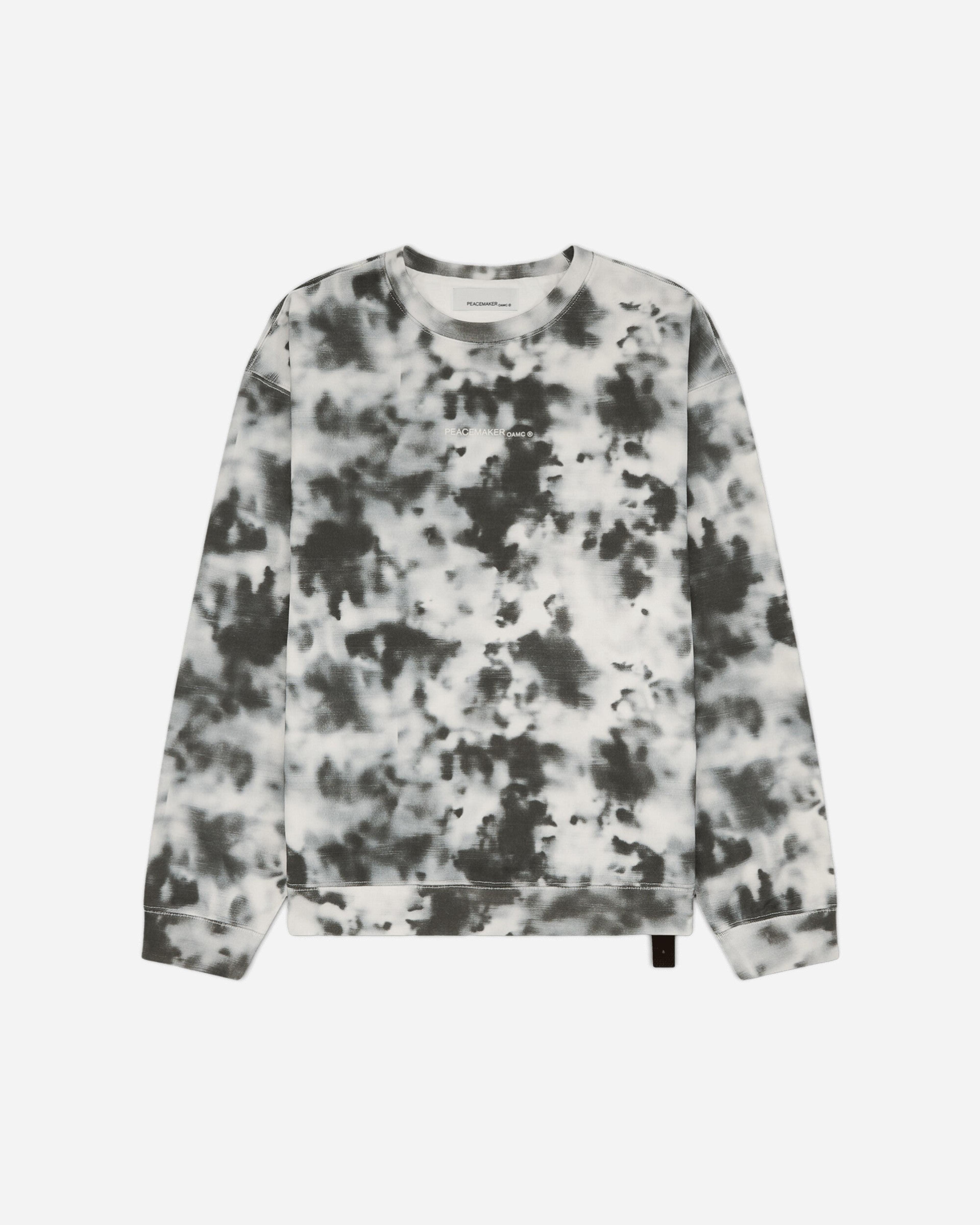 Men's Loose Fit Crewneck Sweatshirt Black Camo