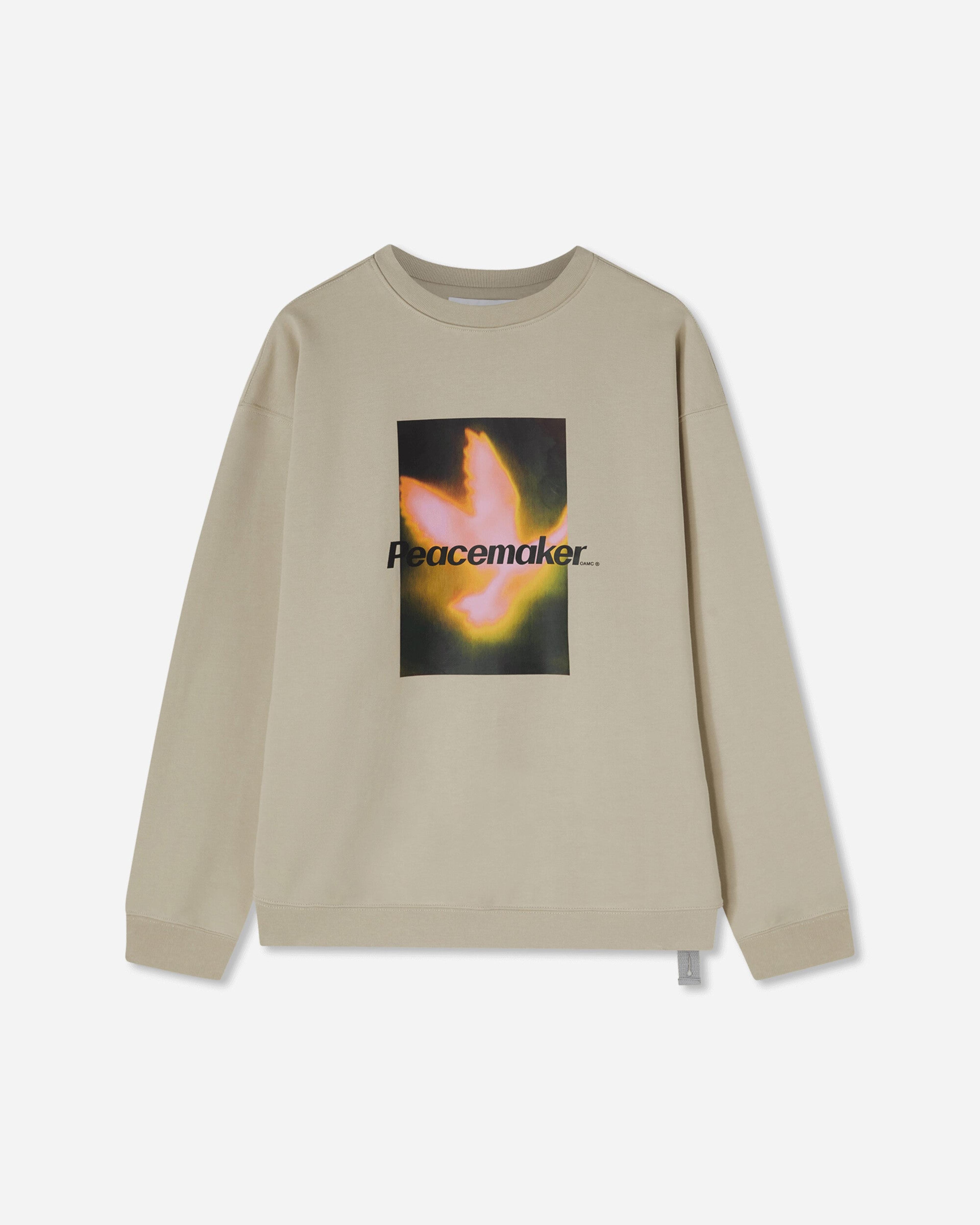 Men's Bird Loose Fit Crewneck Sweatshirt Sand