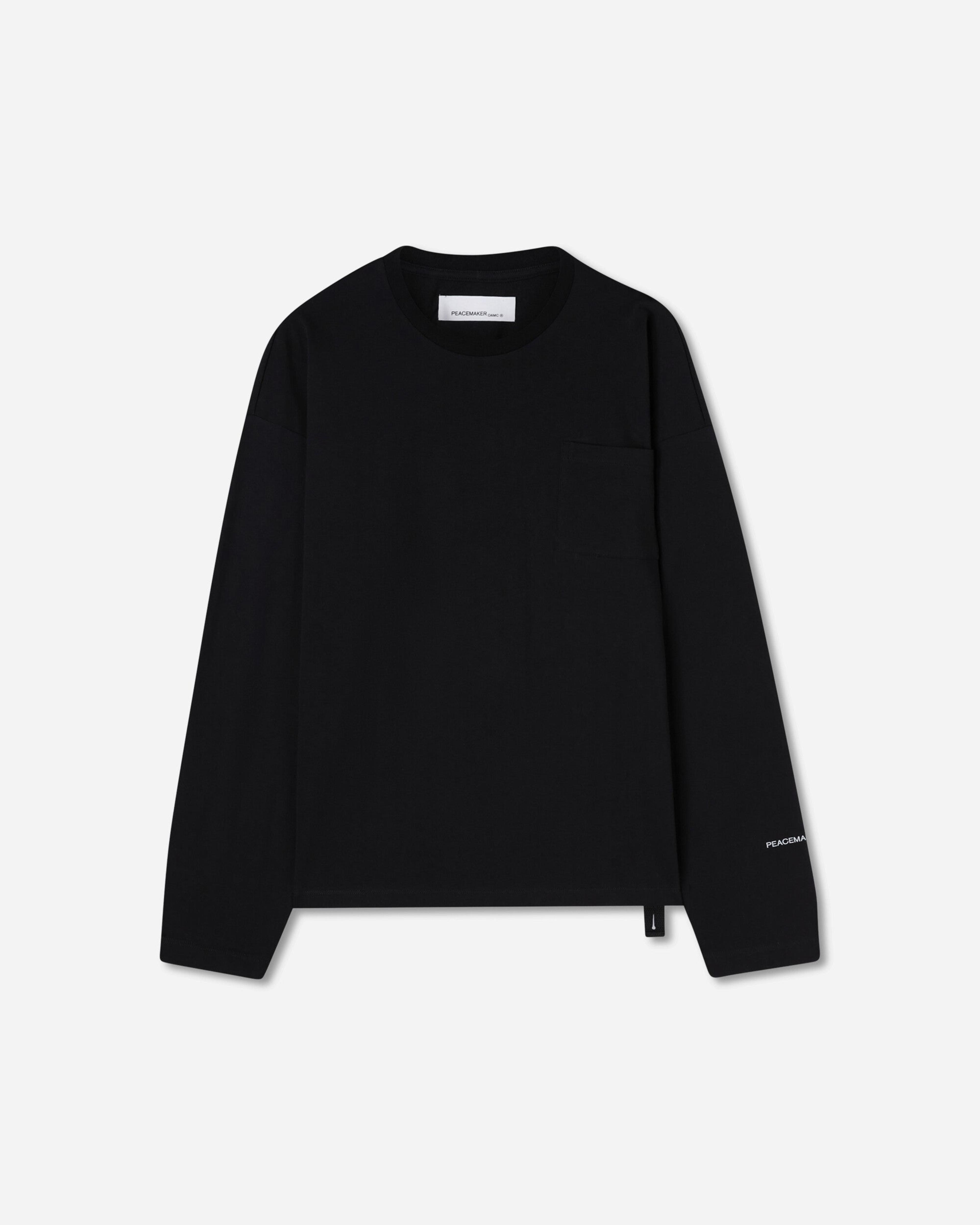 Men's Leaf Loose Fit Longsleeve T-Shirt Black