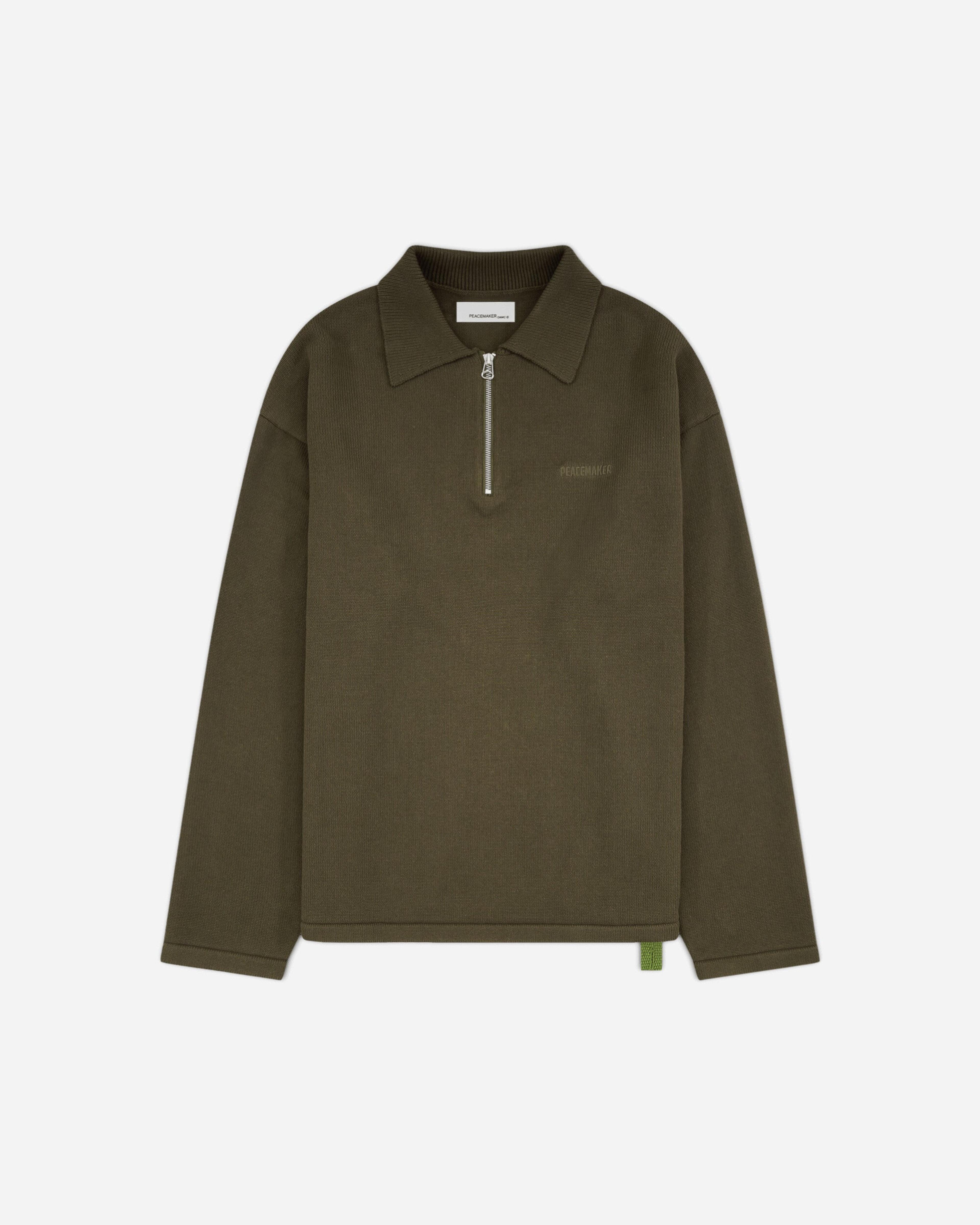 Men's Knit Polo Military Green