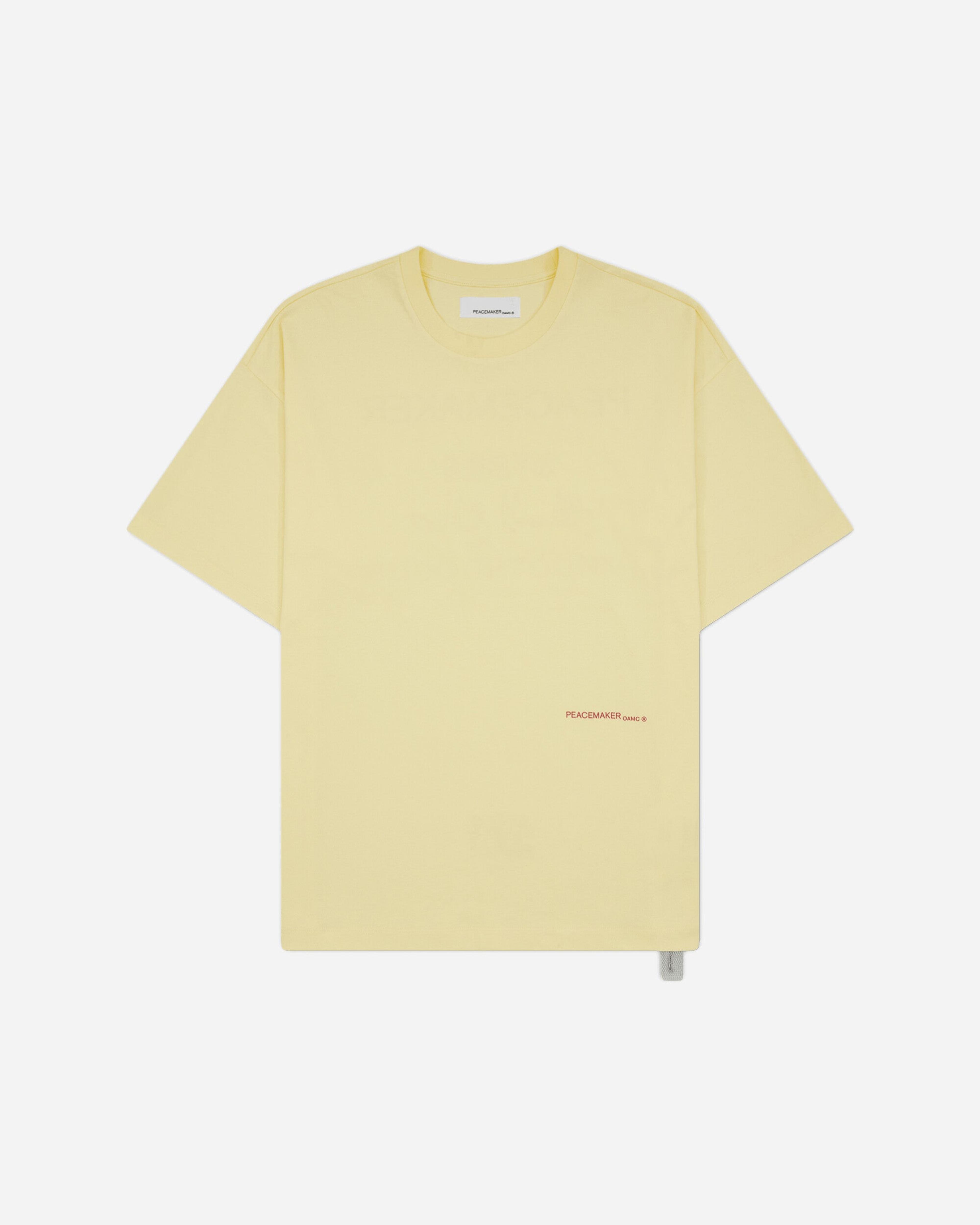 Men's Languages Print Loose Fit T-Shirt Light Yellow