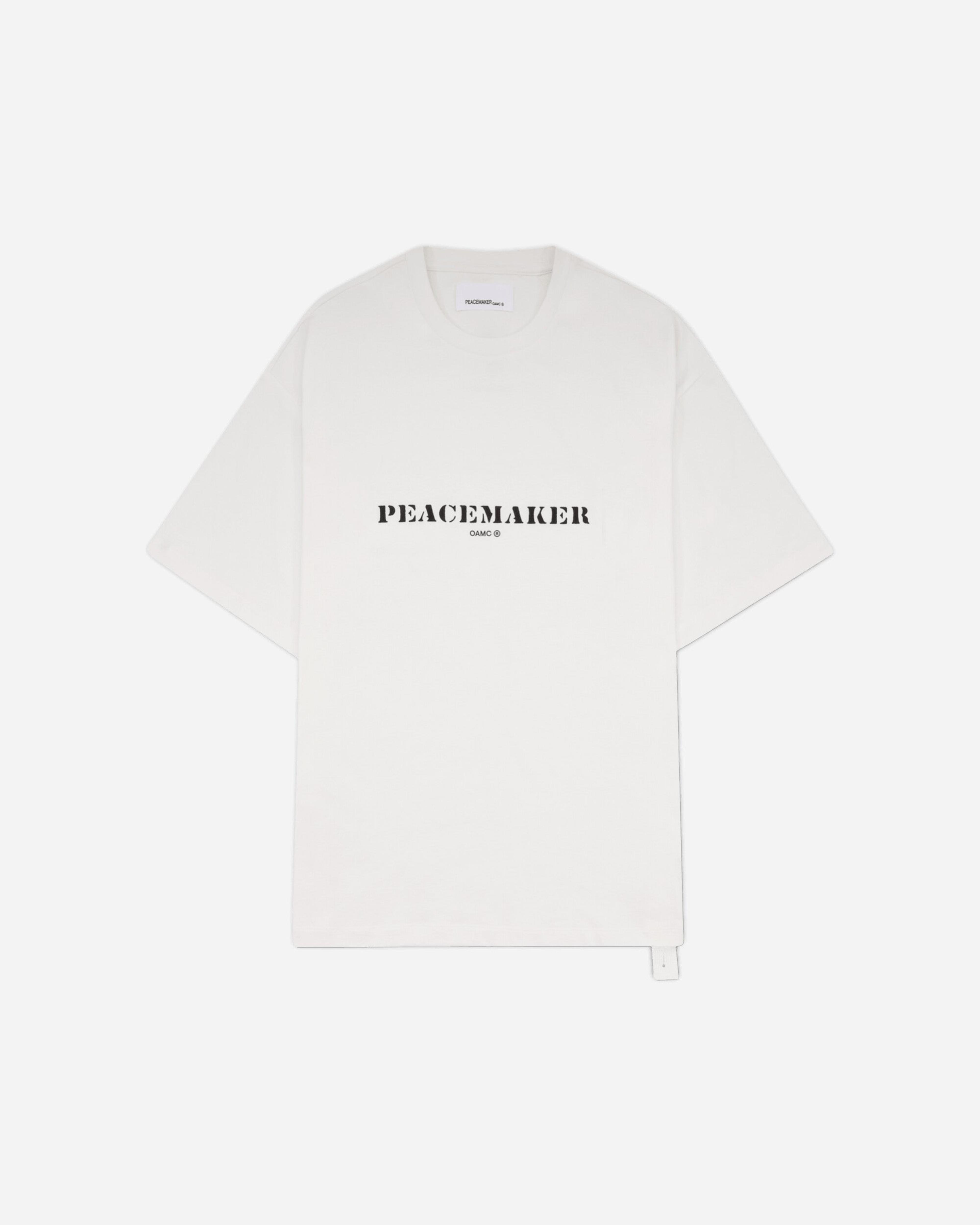 Men's Stencil Print Oversized Fit T-Shirt White