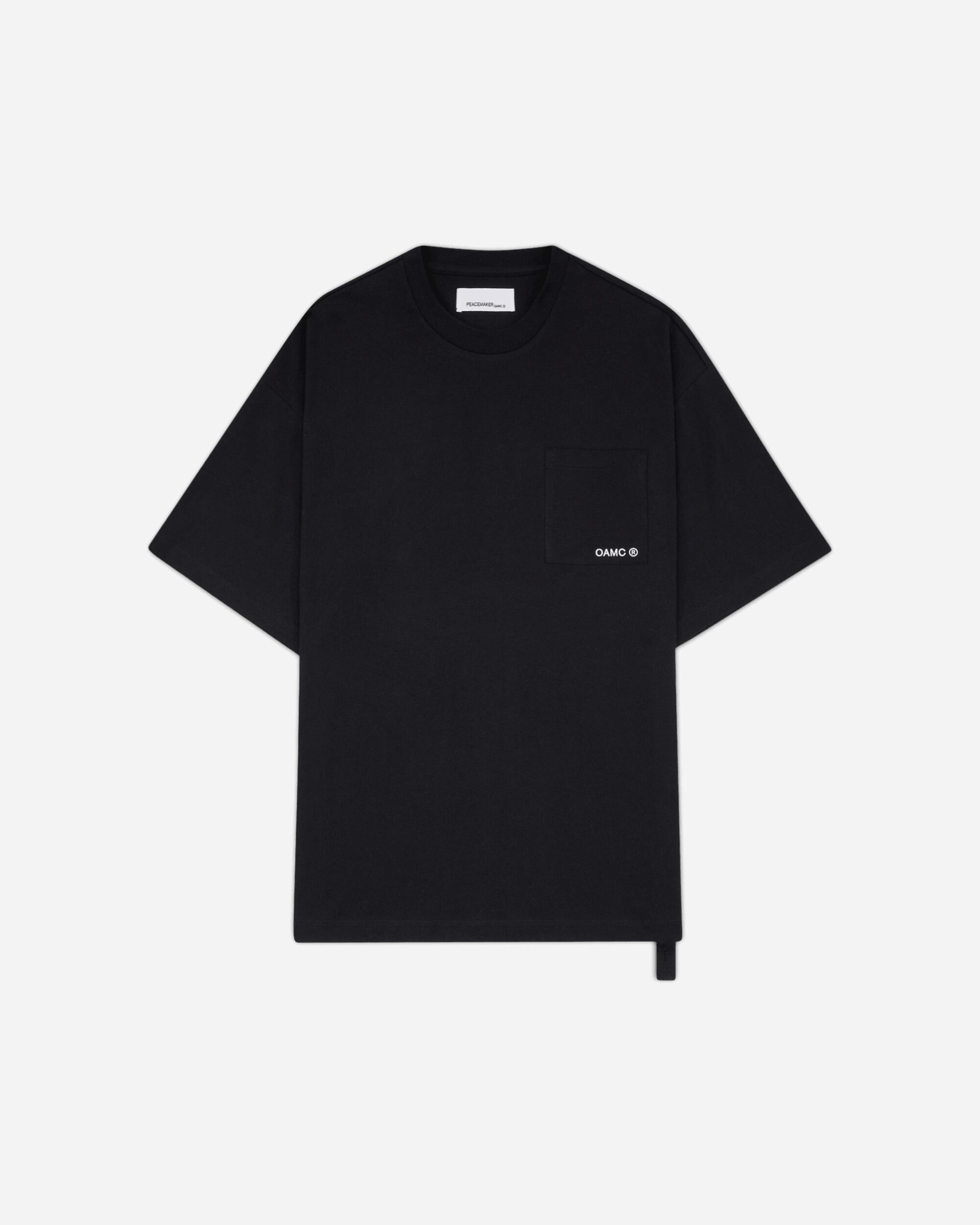Men's Landscape Print Pocket T-Shirt Black