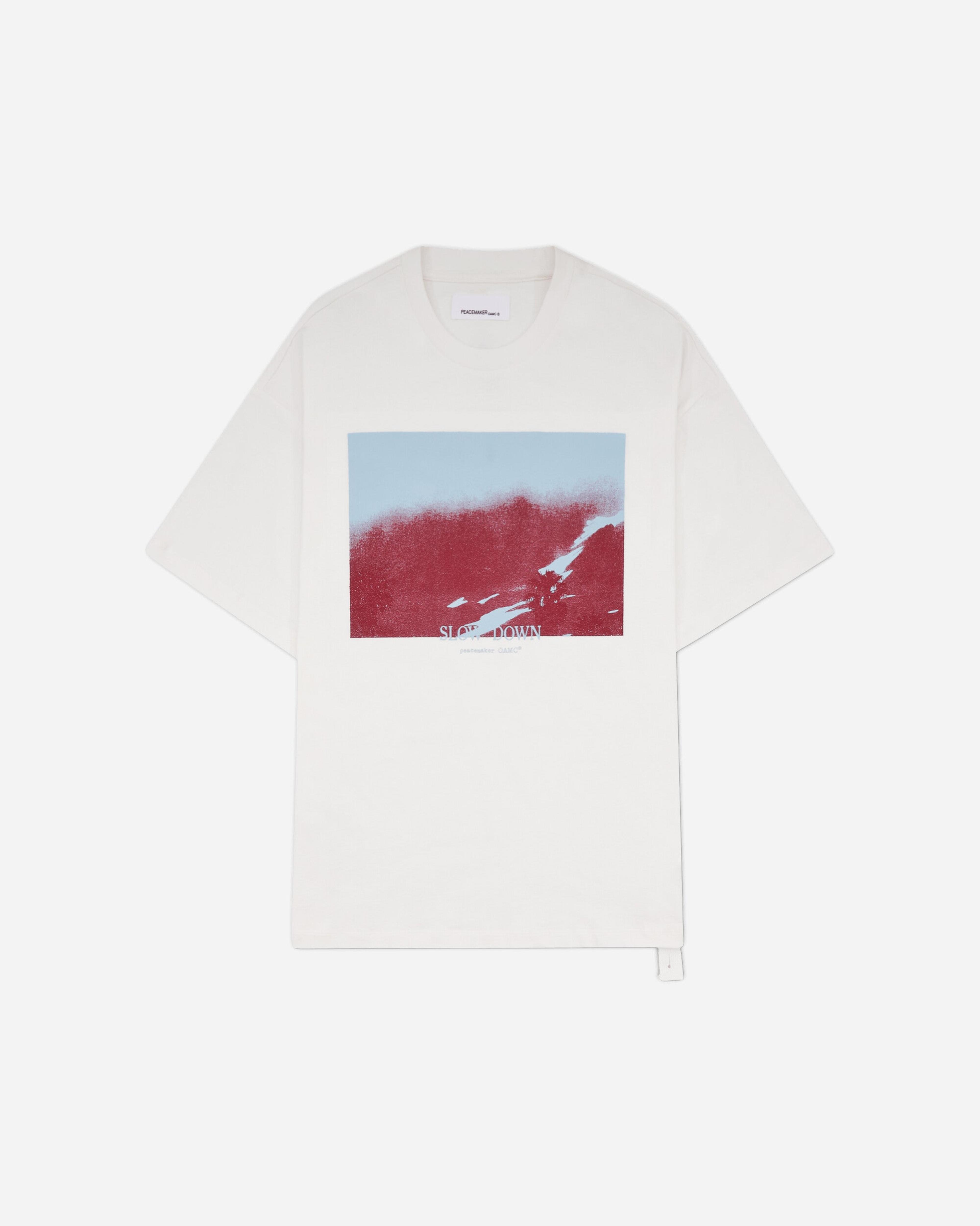 Men's Slow Down Print Regular Fit T-Shirt White