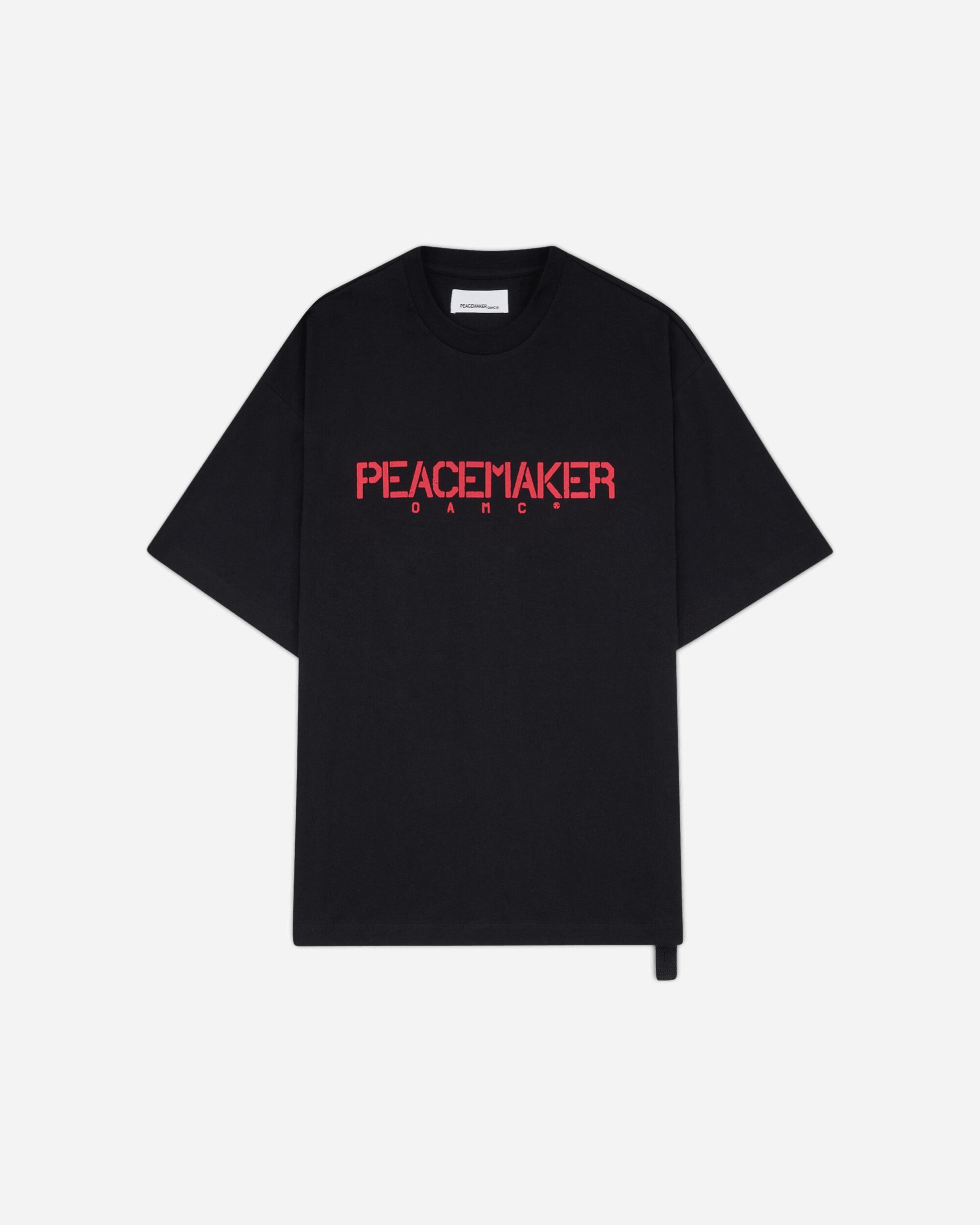 Men's Stencil Print Regular Fit T-Shirt Black