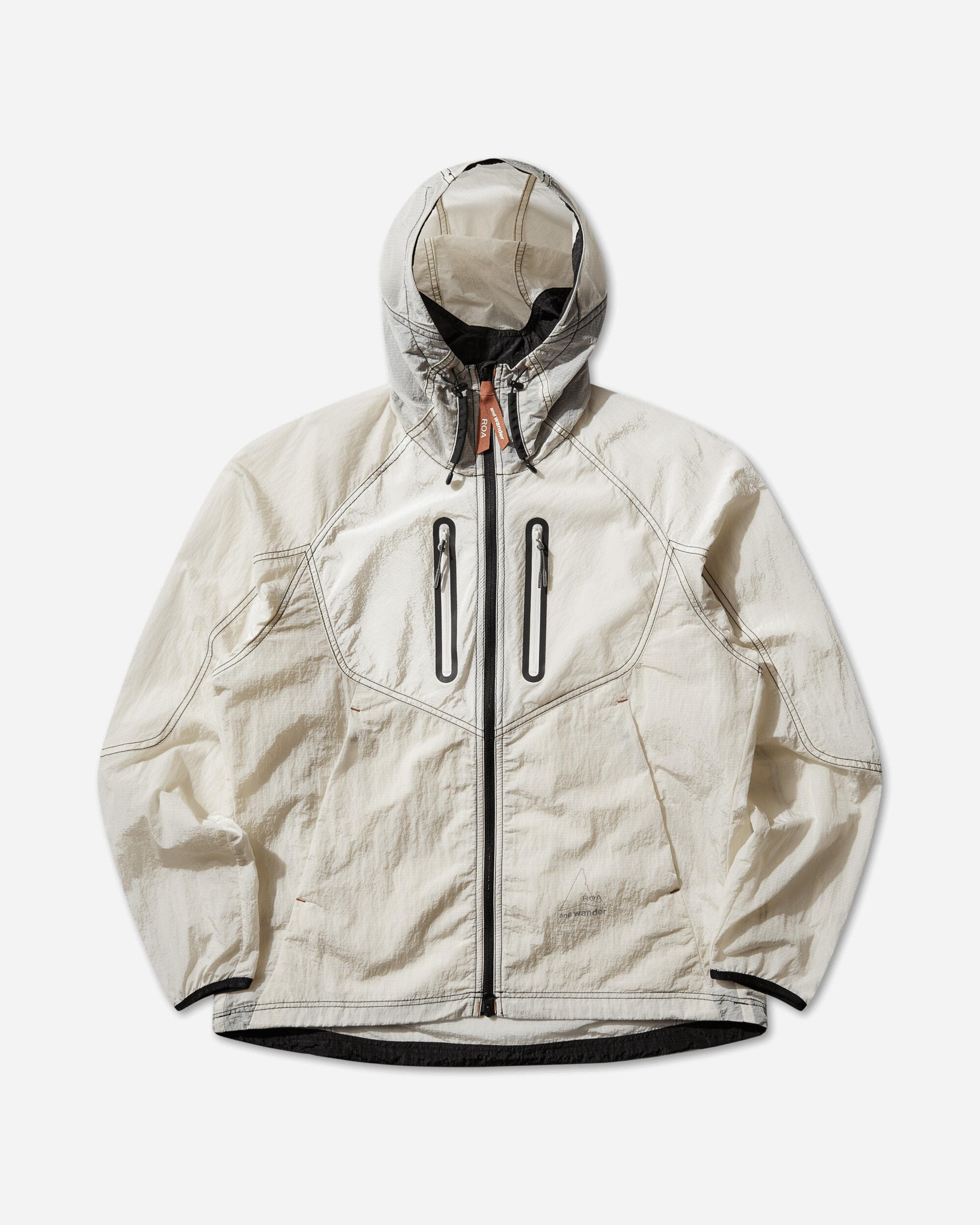 and wander Ripstop Wind Jacket Off White