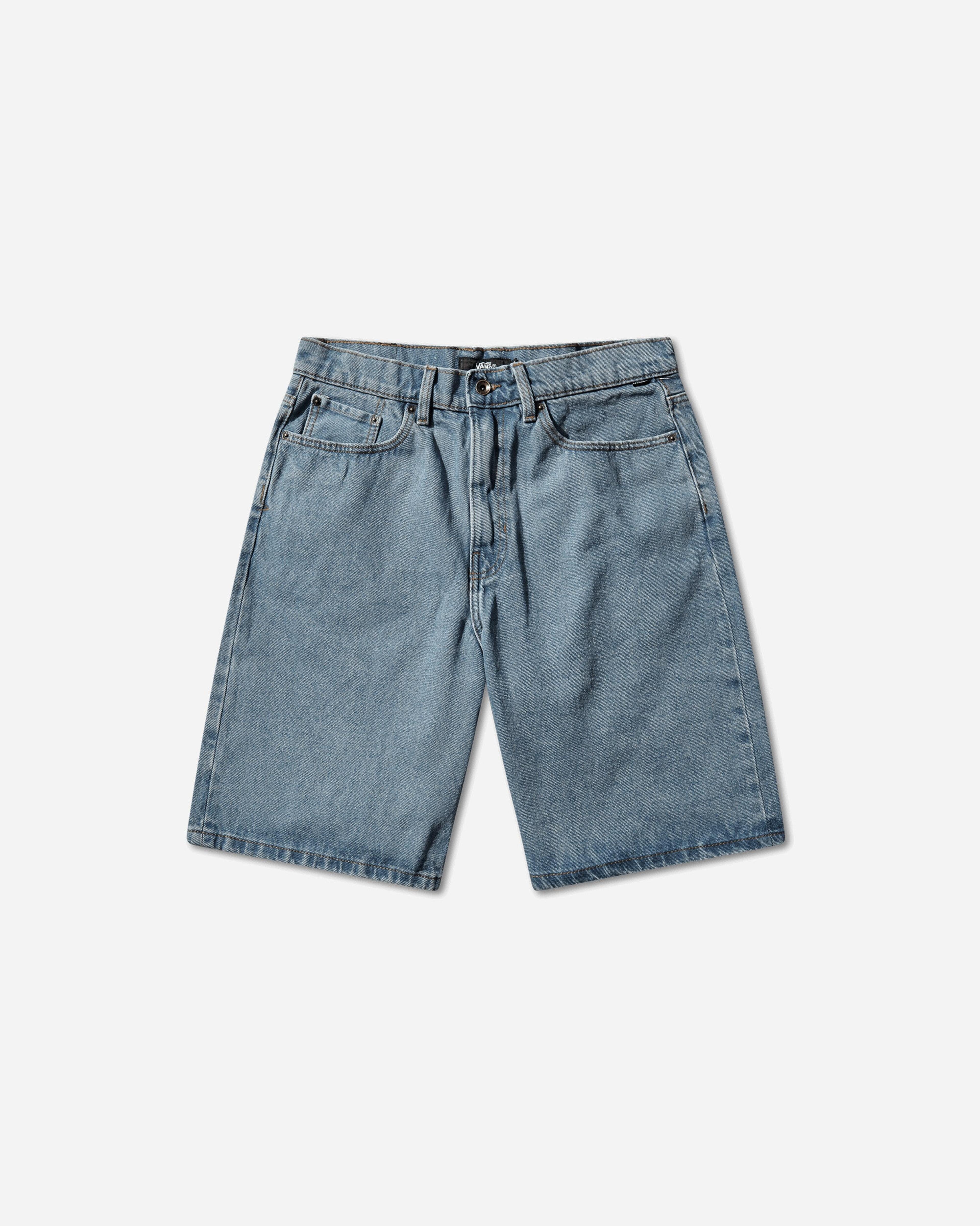 Men's Check-5 Baggy Denim Shorts Stonewash Blue