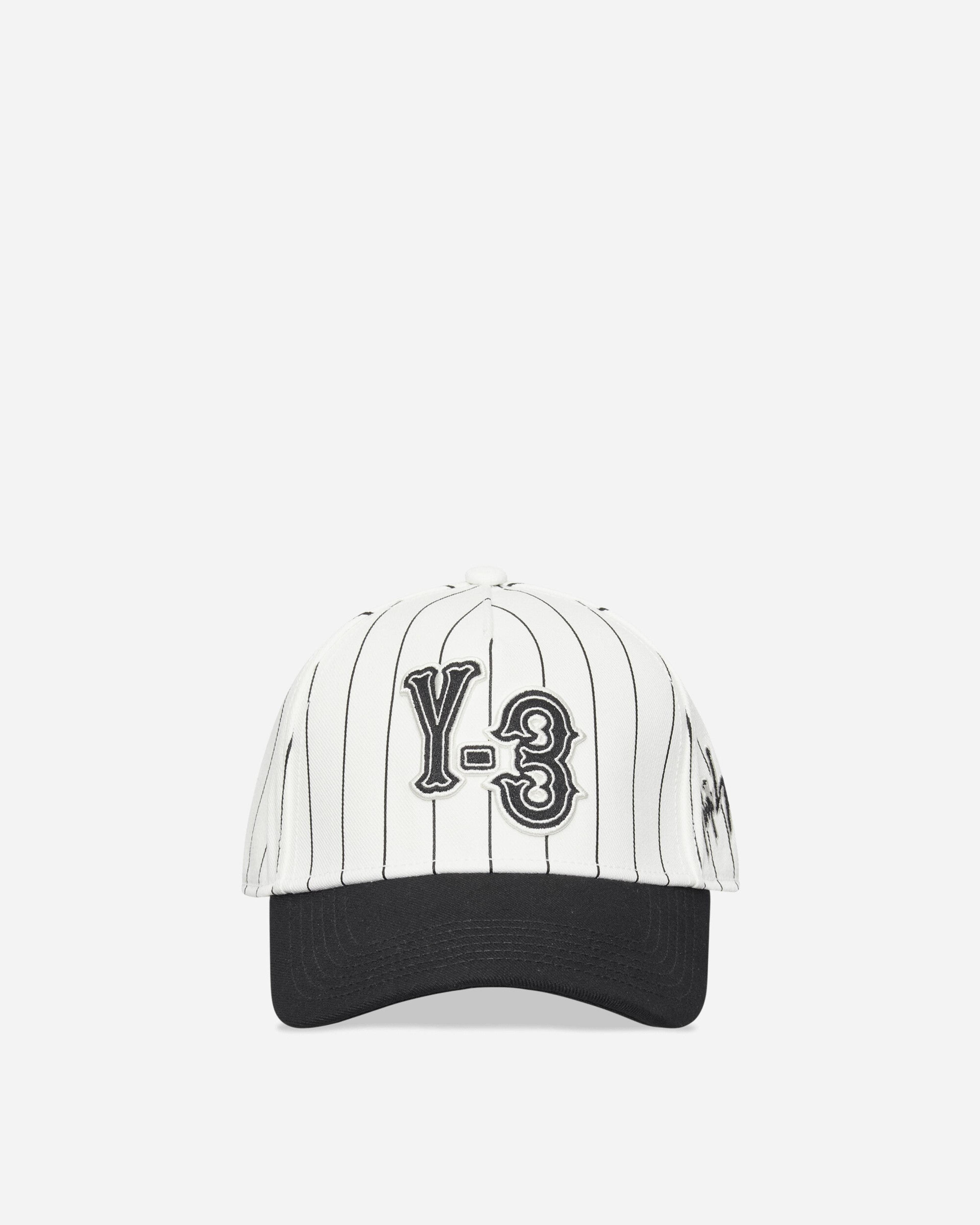 Y-3 Pinstripe Cap Chalk White