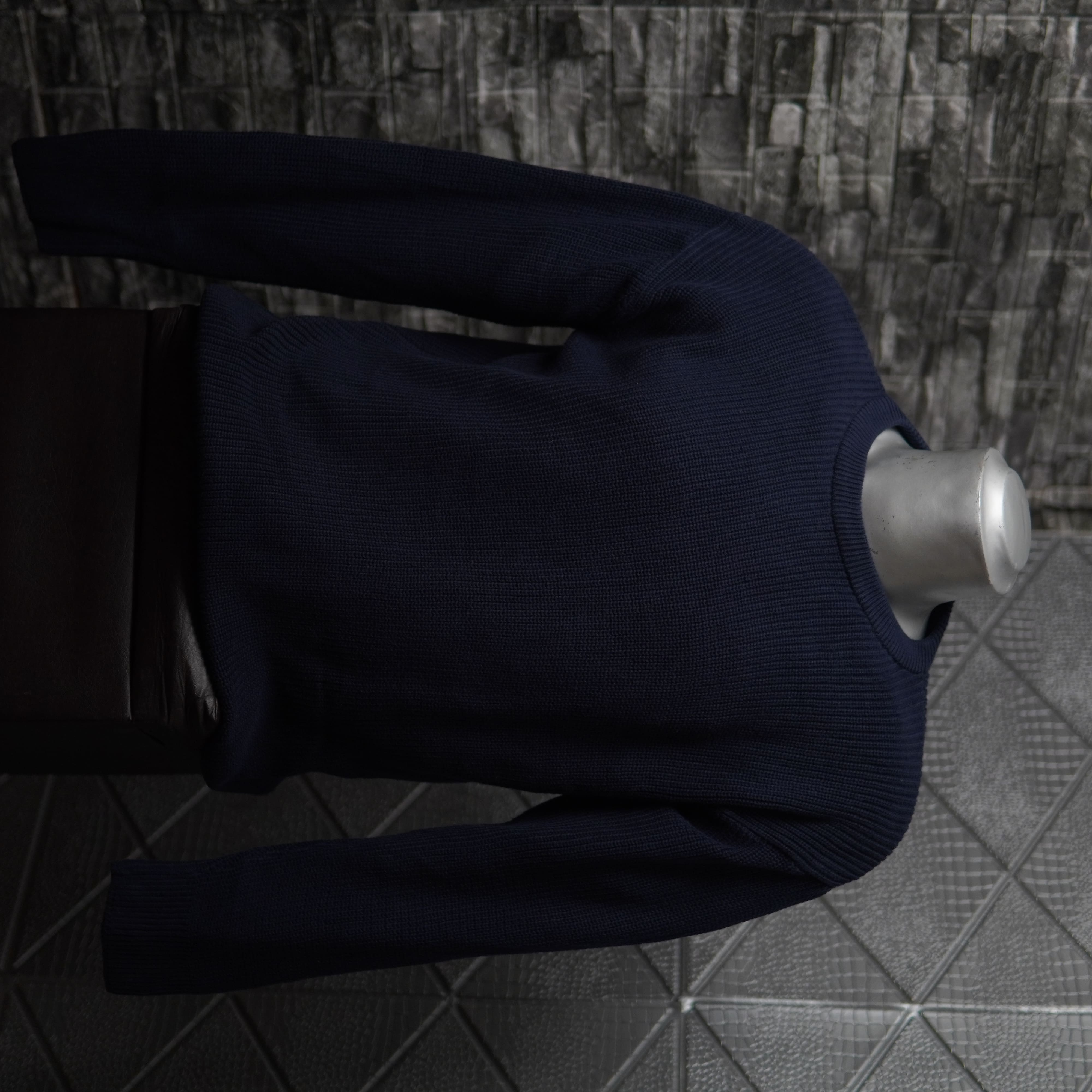 🟡 Suéter de tejido robusto Navy Blue - Talla L