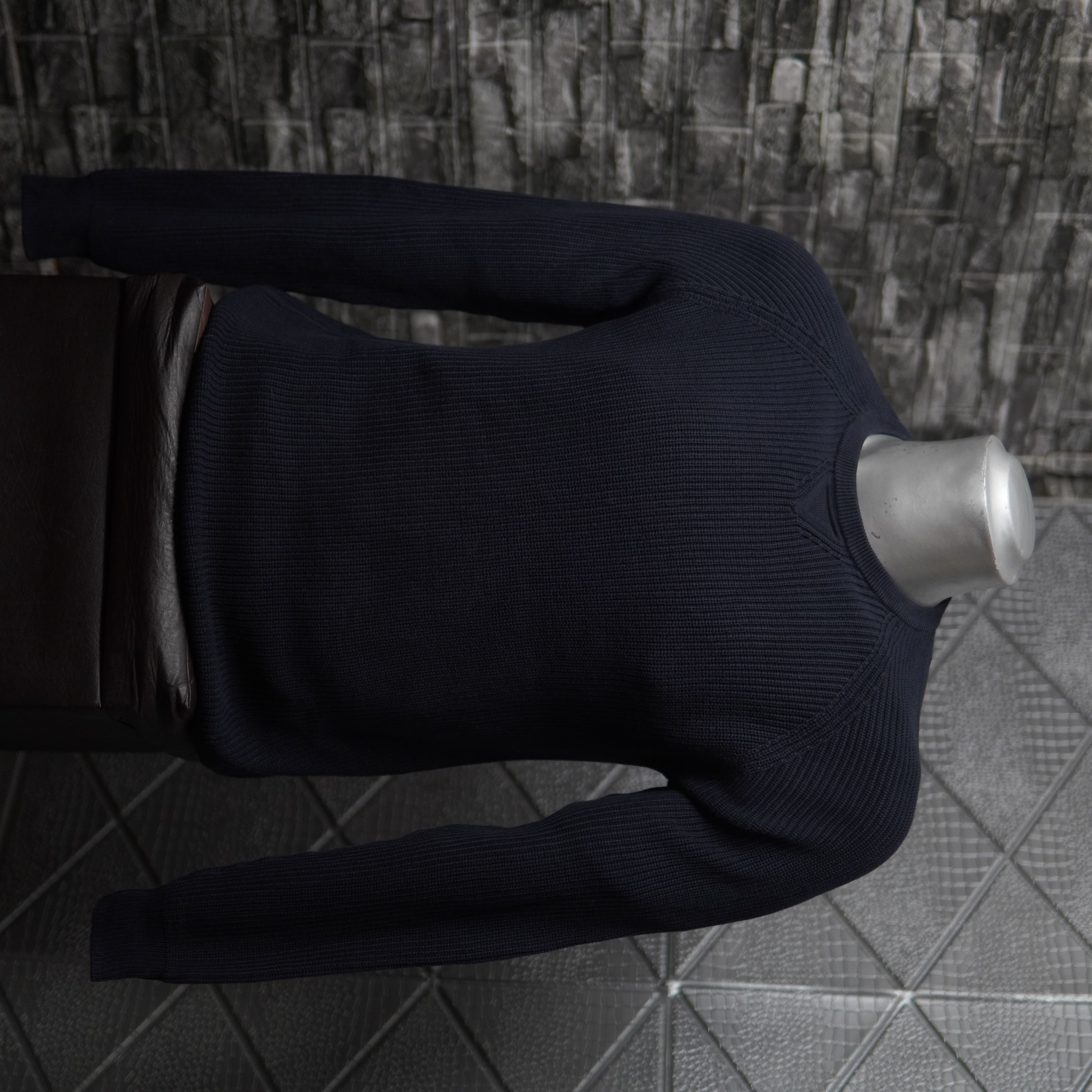 🟡 Suéter Zara Man 100% Fine Cotton Azul Noche - Talla M/L
