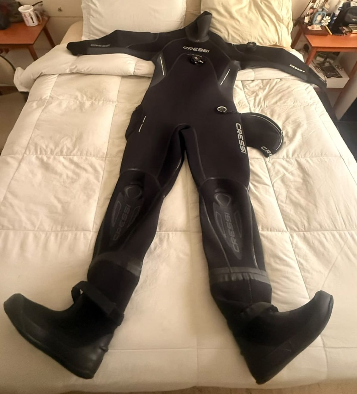 🧊 Roupa Seca Cressi Desert Dry 4mm — tam. L4, bota XL | menos de 1 ano de uso