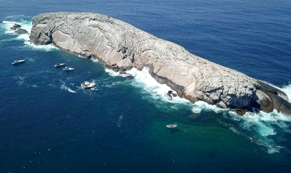 Vista aérea da Laje de Santos