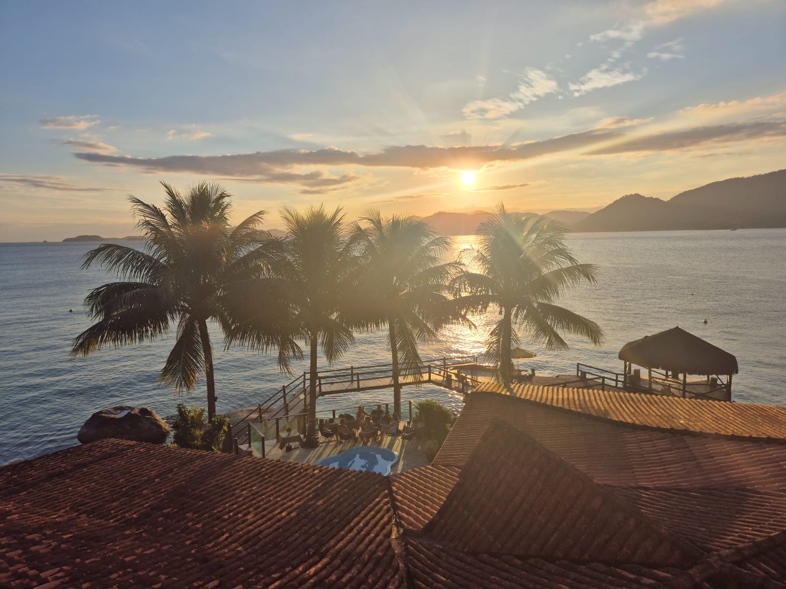 Vista aérea pôr do sol — Recanto do Bem te Vi