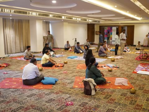 Sound healing workshop participants at ACME Retreat Centre