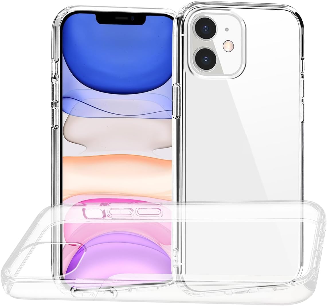 Coque pour iPhone 11 6,1 Pouces, Anti-jaunissement, Protection contre les chutes, Anti-rayures Transparente Hard Back Phone Cover - Crystal Clear