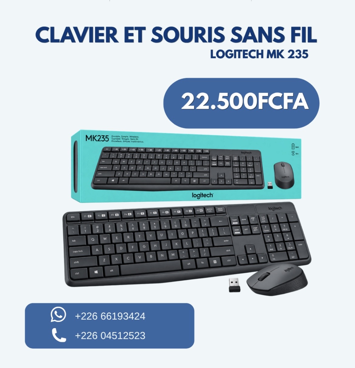 Clavier et souris sans fil LOGITECH M235