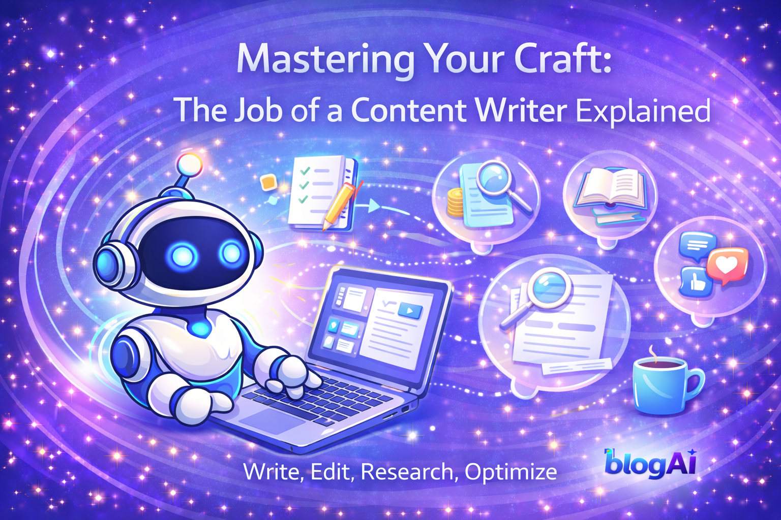 Various tools for the Job of a Content Writer including blogai, aiblog