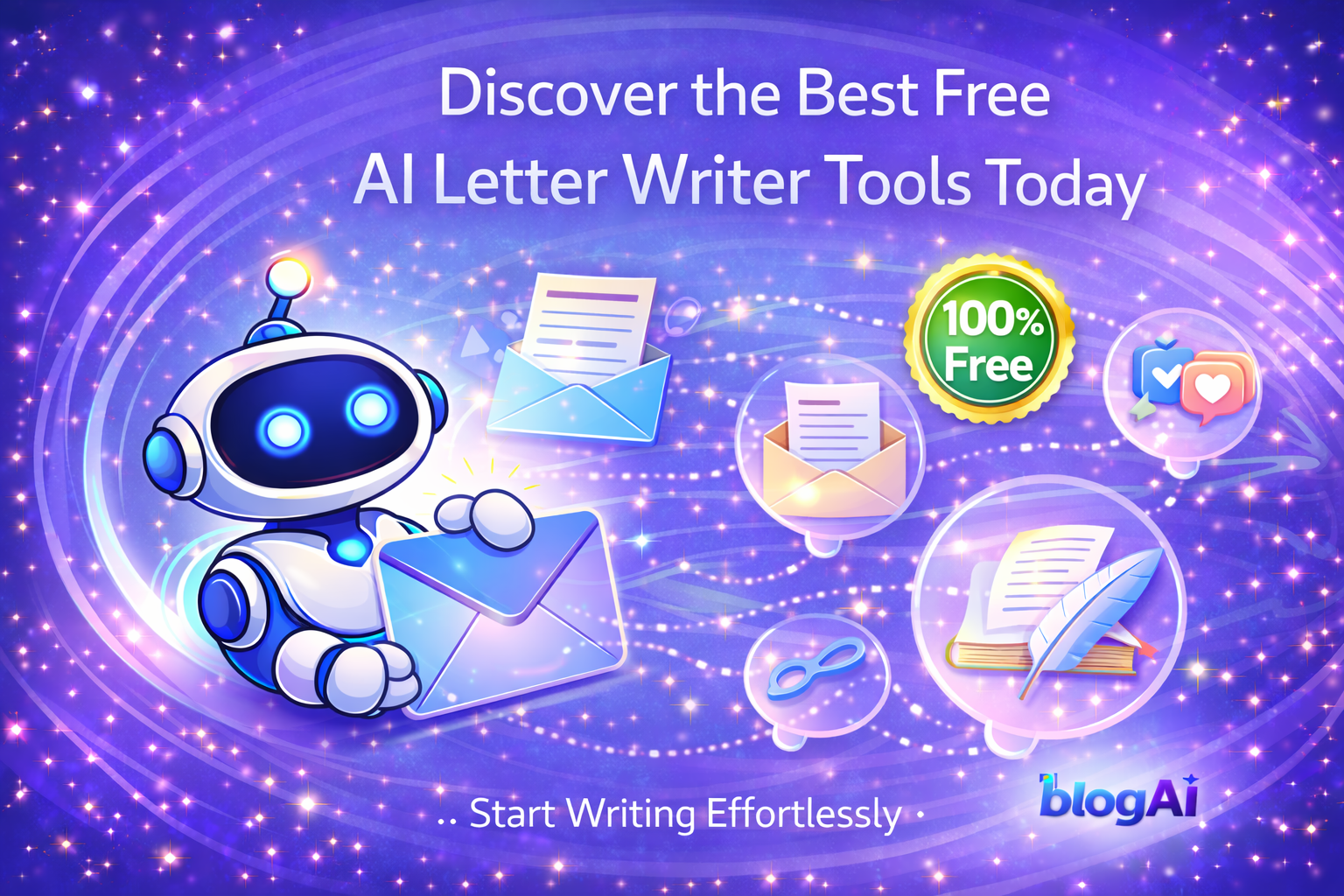 Best free AI letter writer tools for bloggers including BlogAi, AI content writer and more