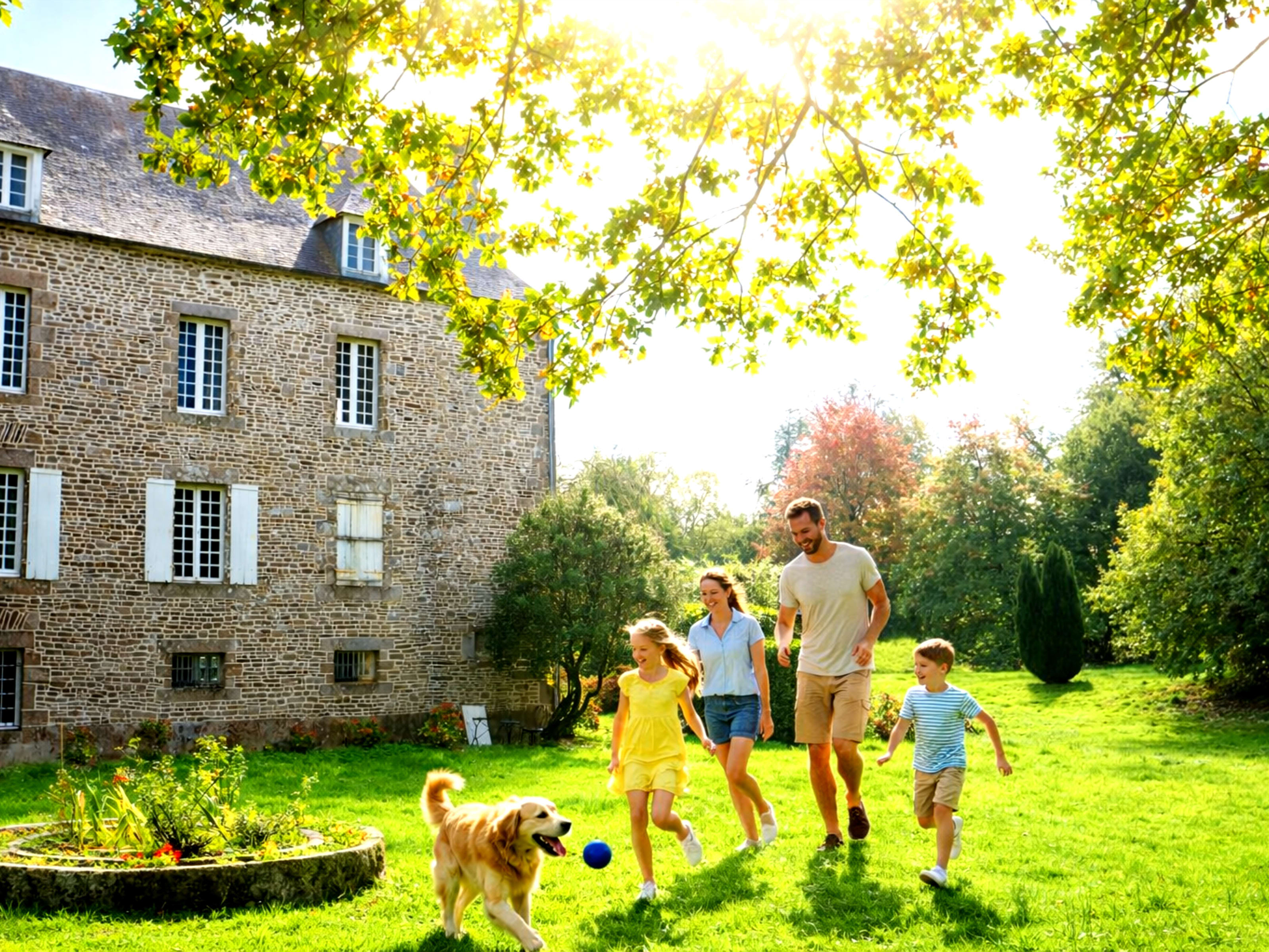 Château d'Isigny — façade, chambre d'hôtes à Isigny-le-Buat, Normandie